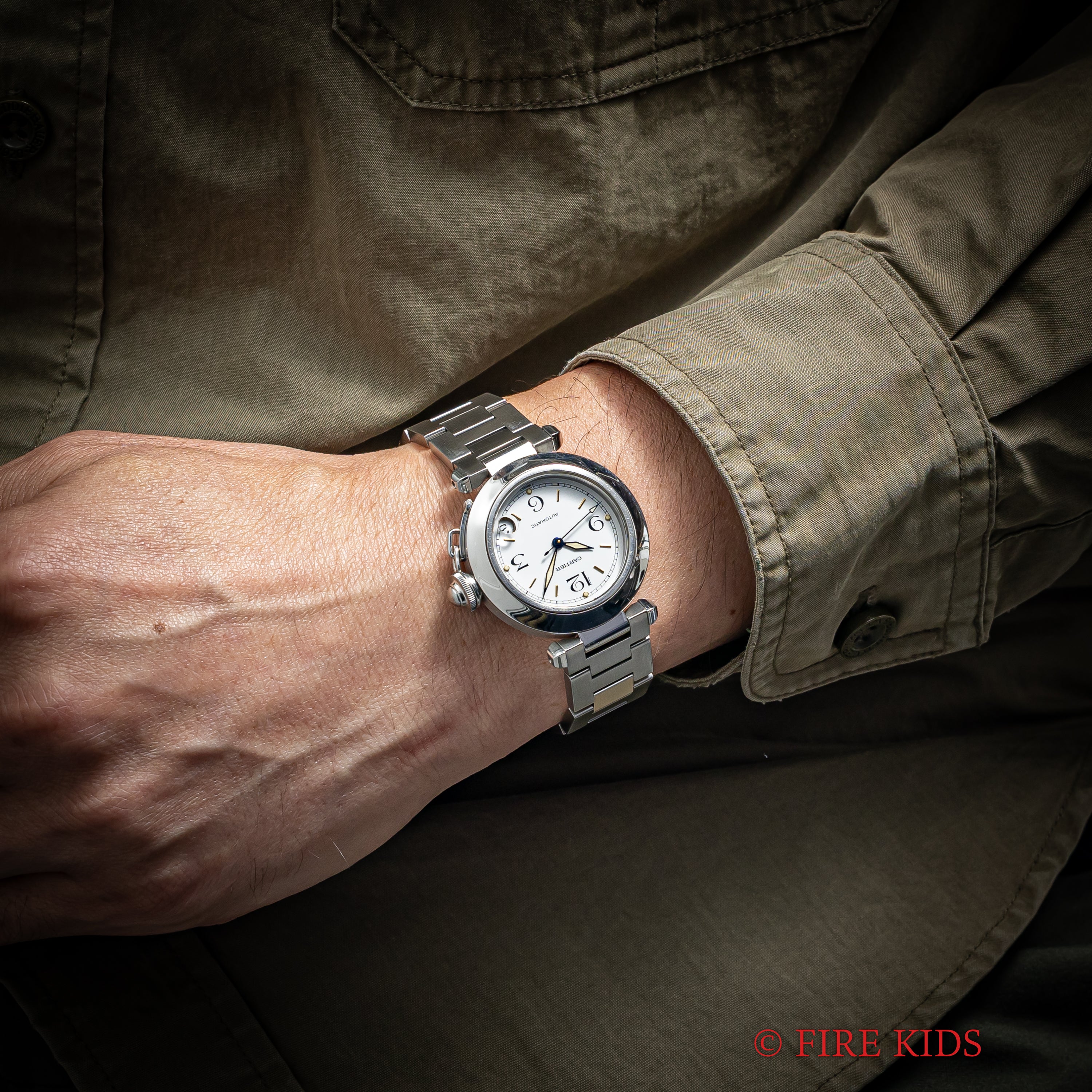 カルティエ パシャC 1990年代製 Ref.2324 ホワイトダイヤル トリチウム夜光 箱付き