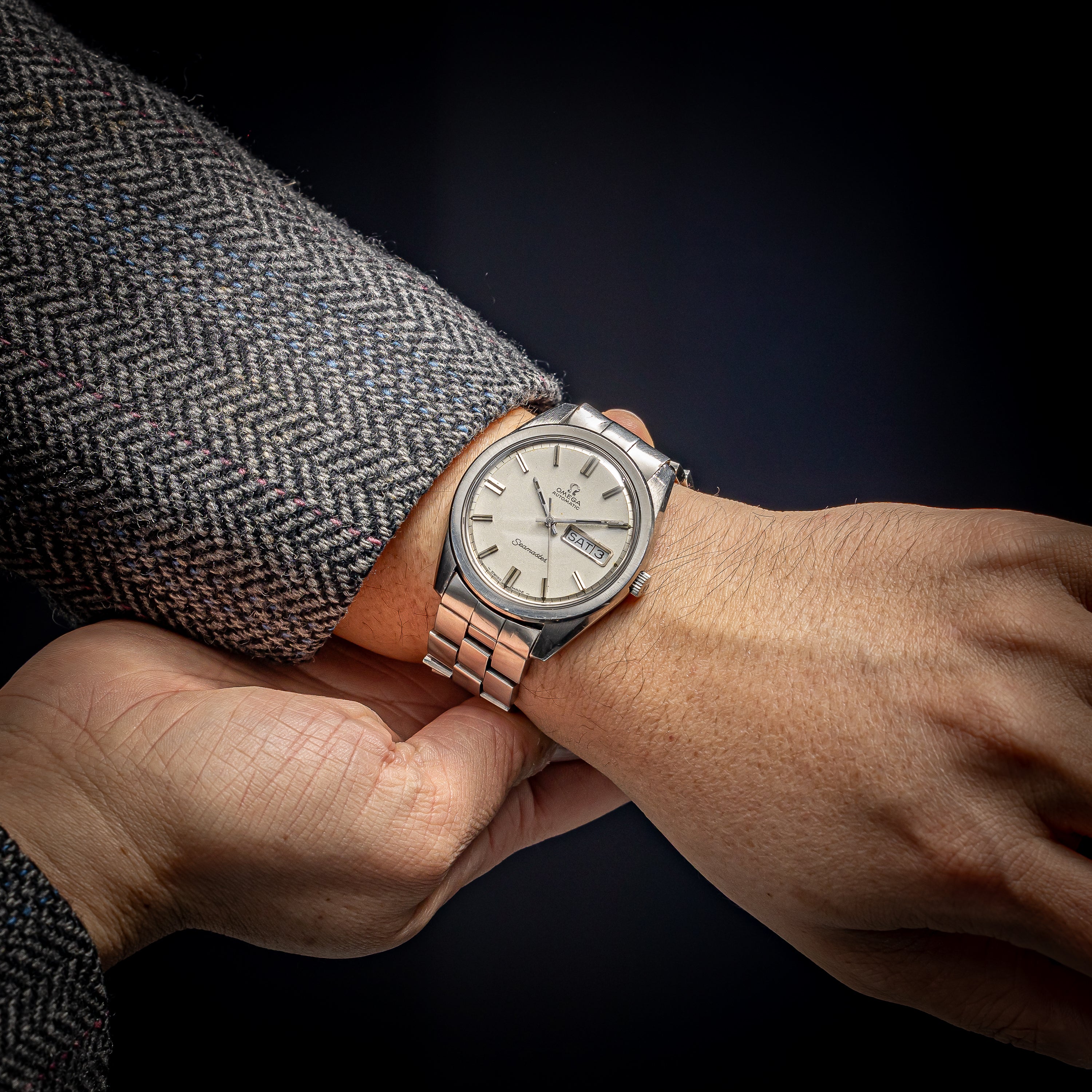 オメガ シーマスター 1969年製 デイデイト自動巻き Cal.750 純正ブレス付き