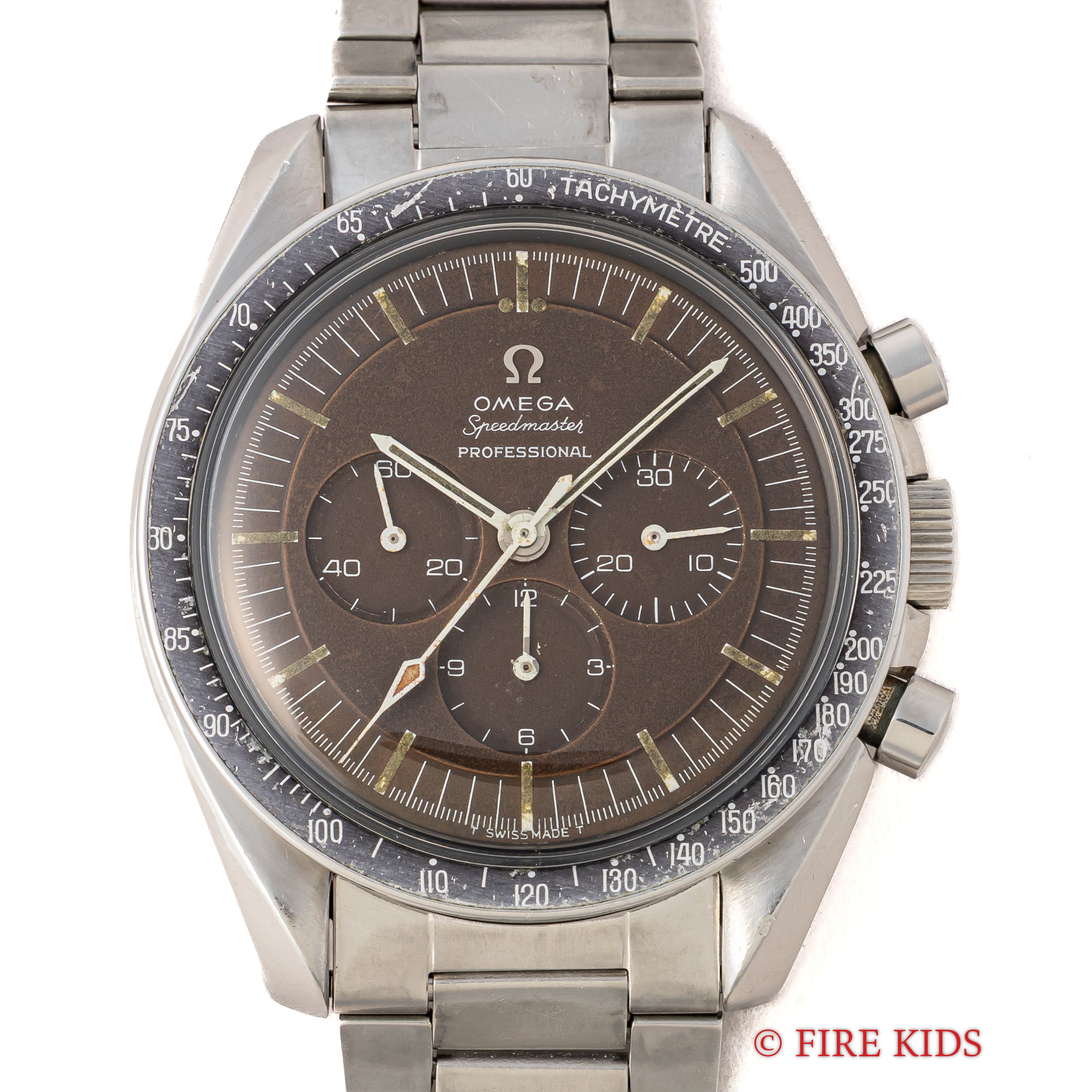 オメガ スピードマスター プロフェッショナル 4th 1967年製 Ref.105.012 Cal.321 トロピカルダイヤル キャタピラブレス付き 手巻き