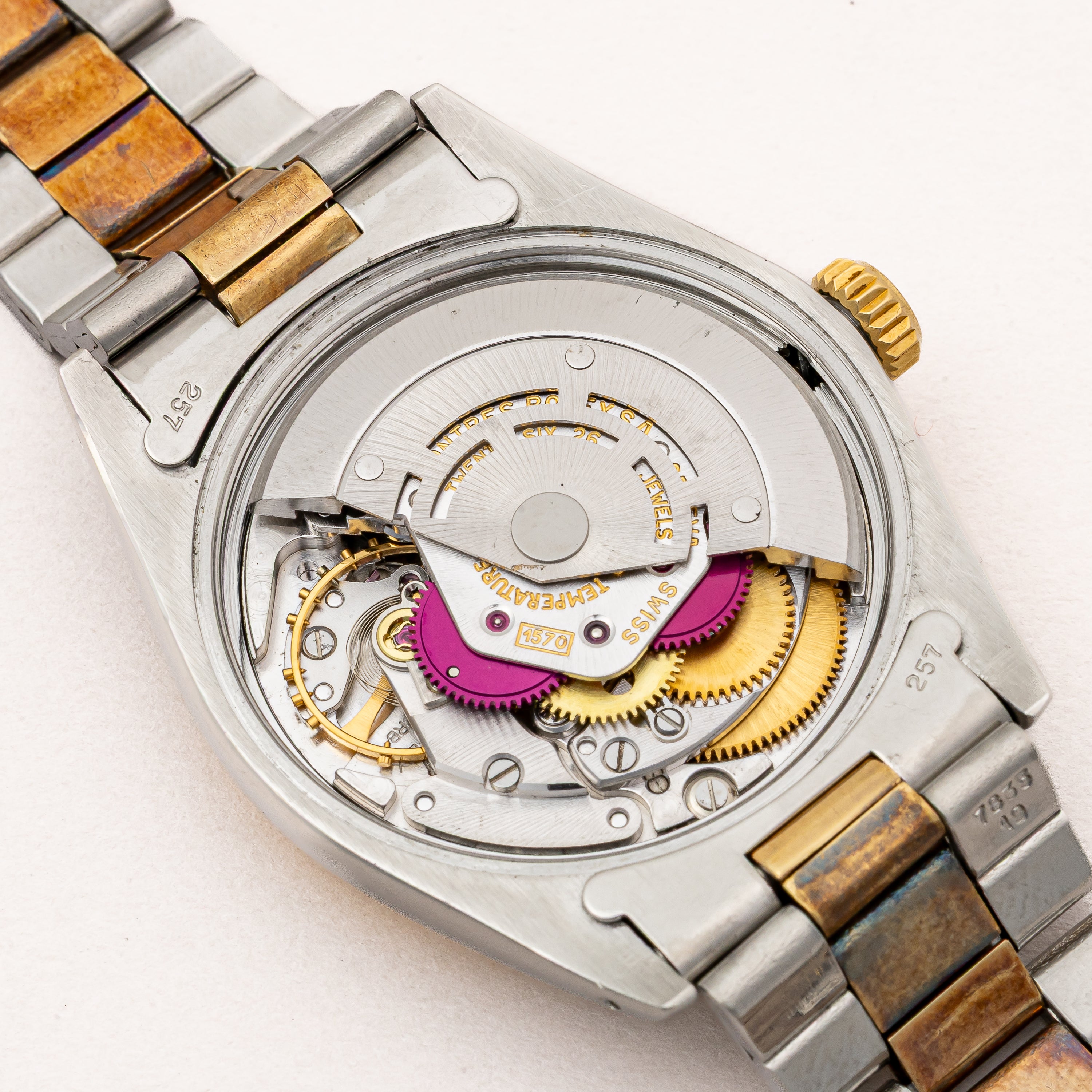 ロレックス オイスターパーペチュアルデイト コンビ 純正ブレス