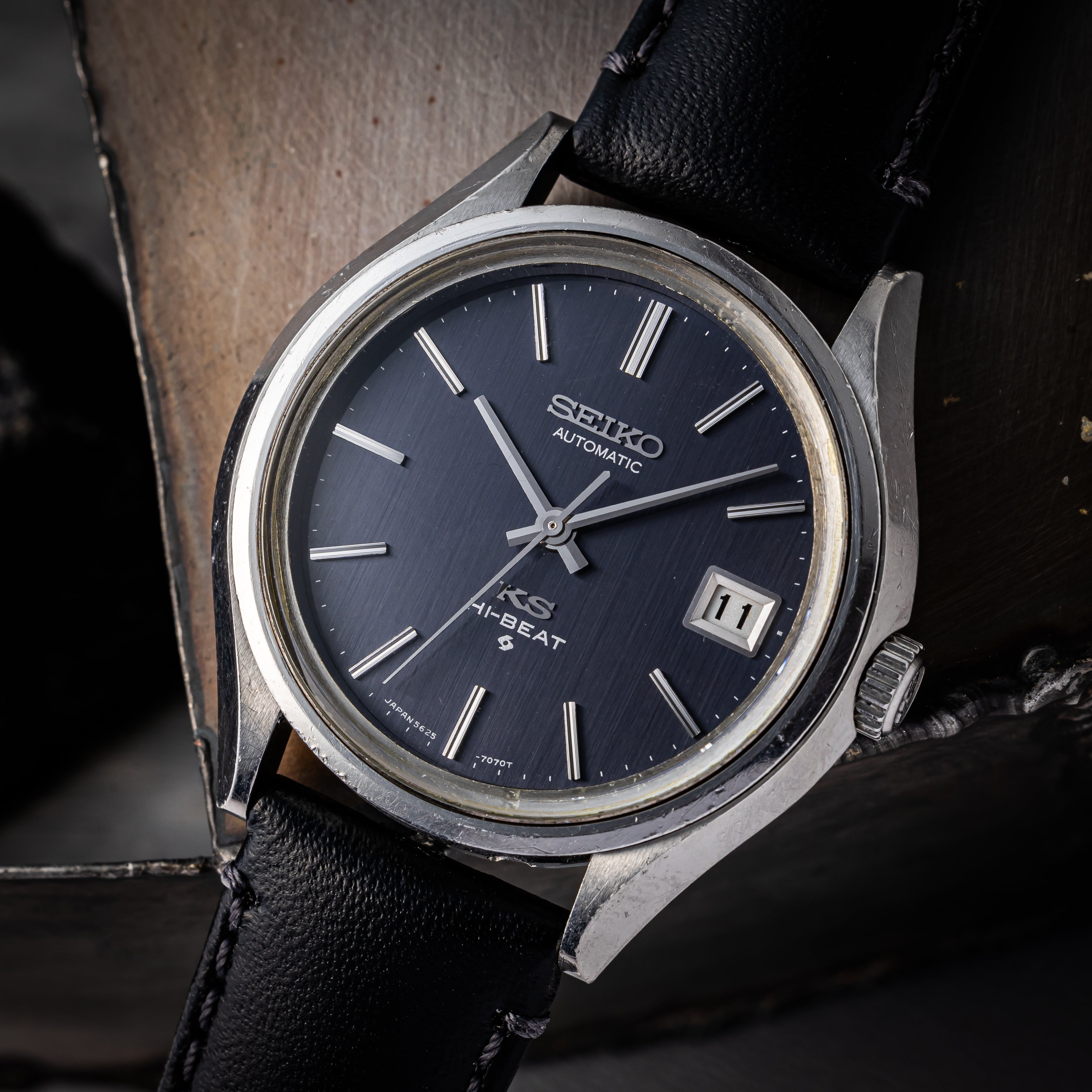 キングセイコー ハイビート 1972年製 Ref.5625-7120 ワンピースケース ブルーダイヤル