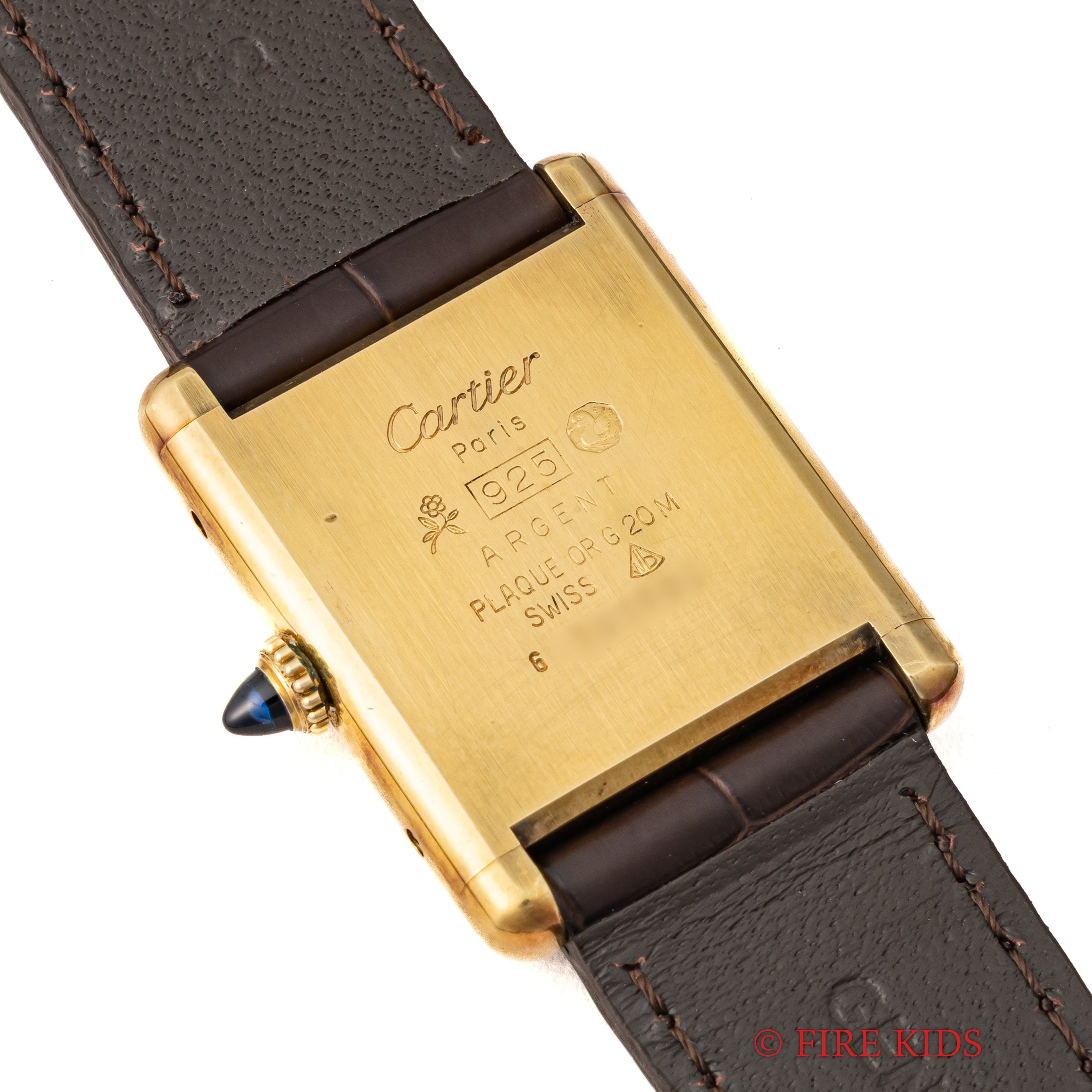 カルティエ マストタンク 1980年代製 LMサイズ 手巻き ガーネットダイヤル