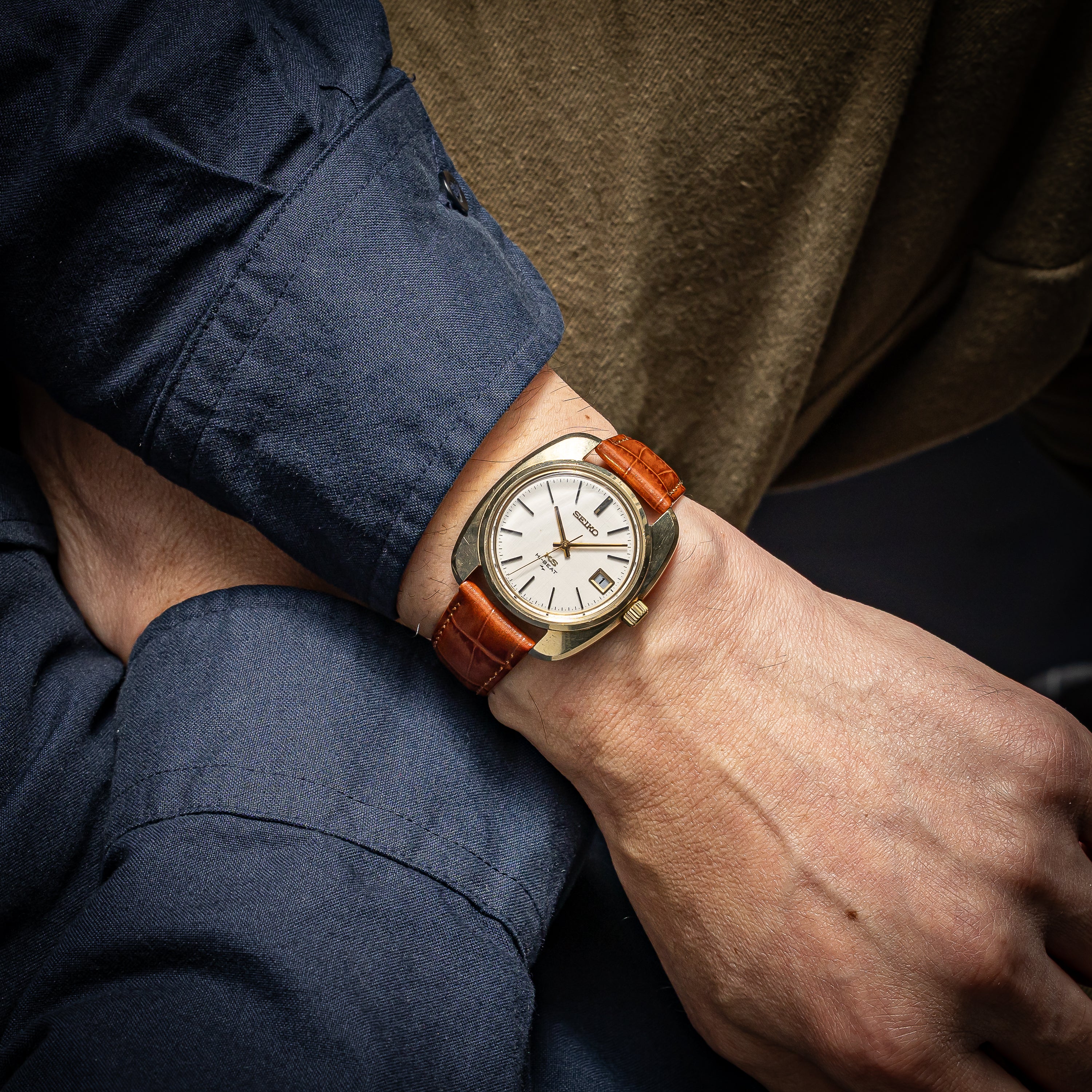 キングセイコー ハイビート 手巻き リネンダイヤル