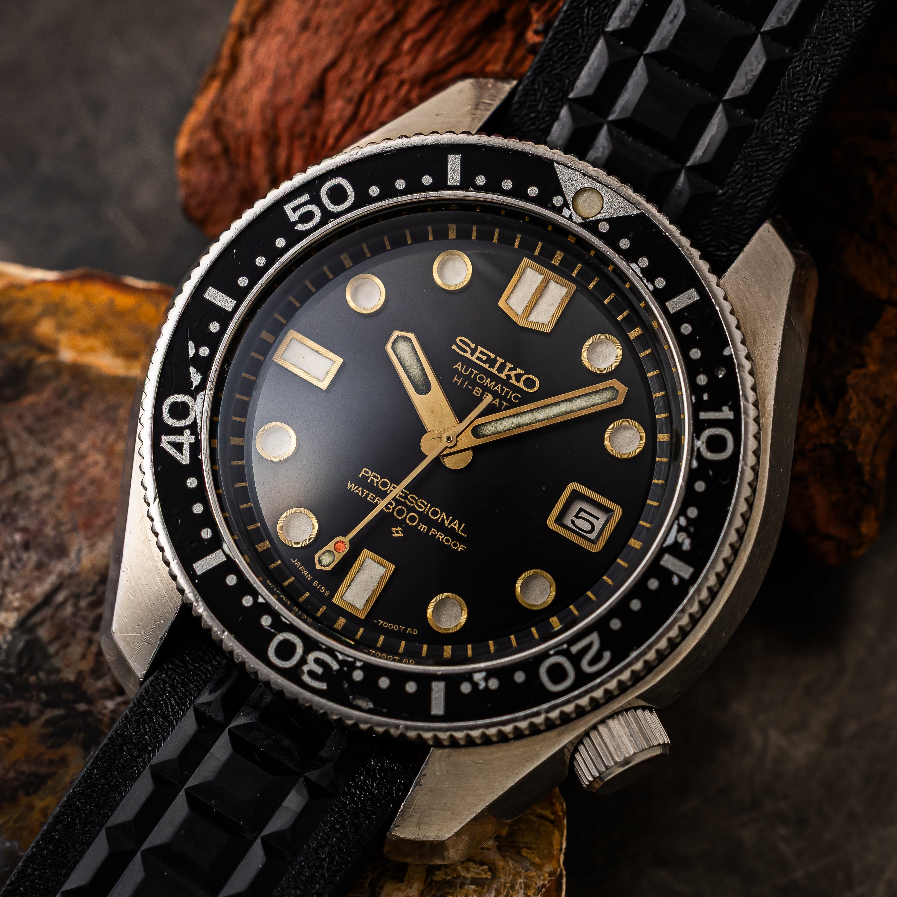 セイコー プロフェッショナル300mダイバー 10振動自動巻き オリジナルウレタンベルト
