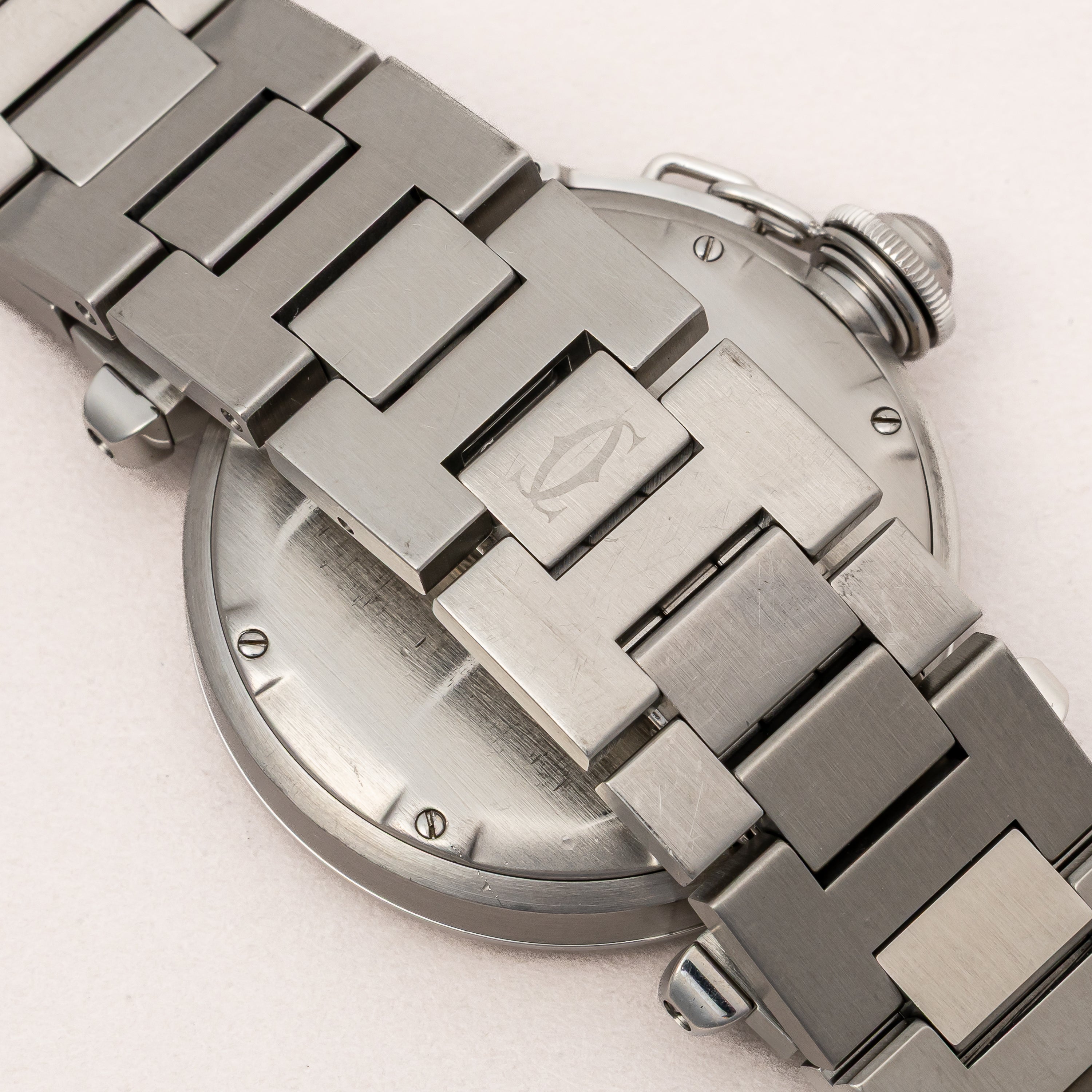 カルティエ パシャC ブラックダイヤル 35㎜ 自動巻トリチウム夜光