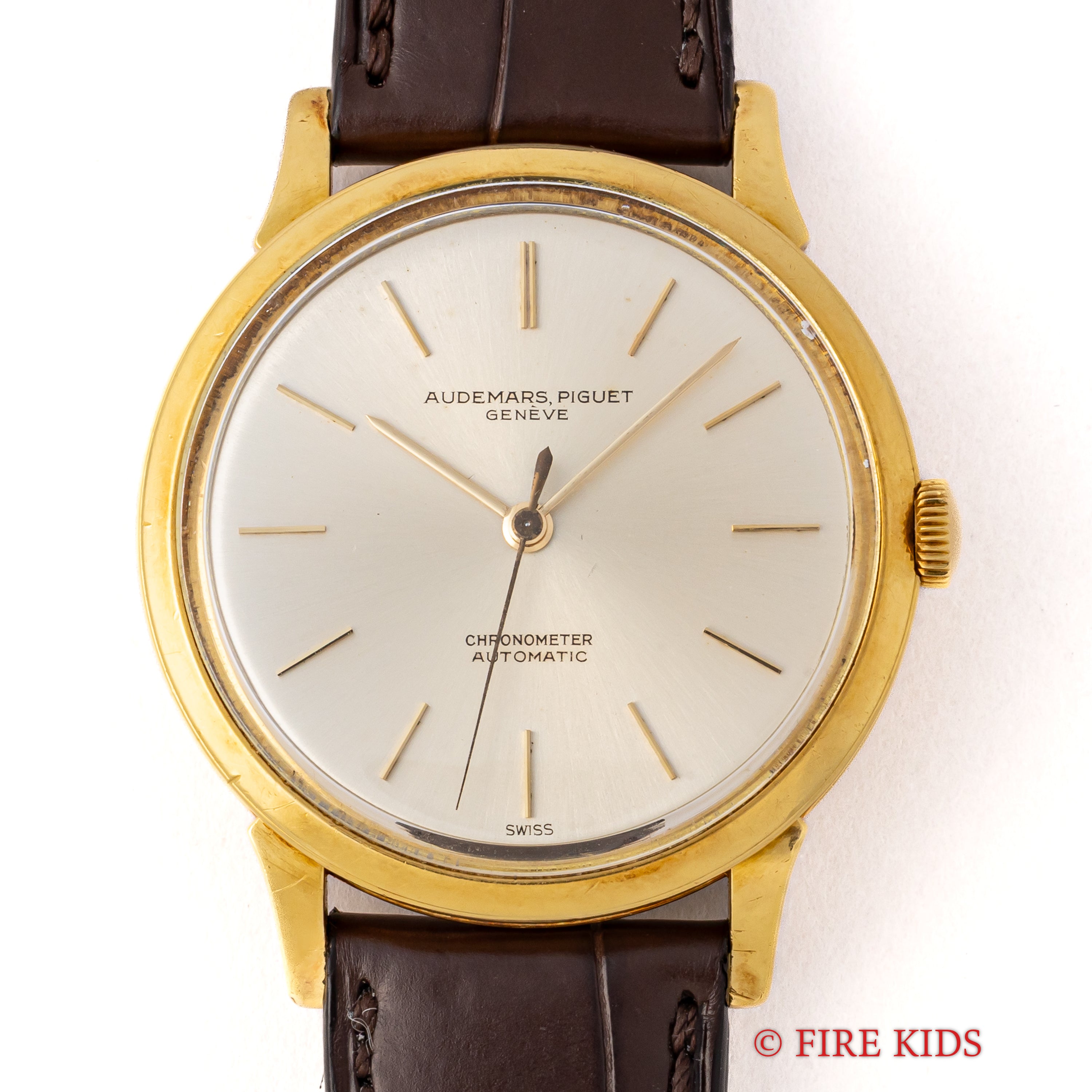 オーデマ・ピゲ 1960年代製 クロノメーター オートマチック Cal.2071 18金イエローゴールド 純正18金イエローゴールド尾錠付き