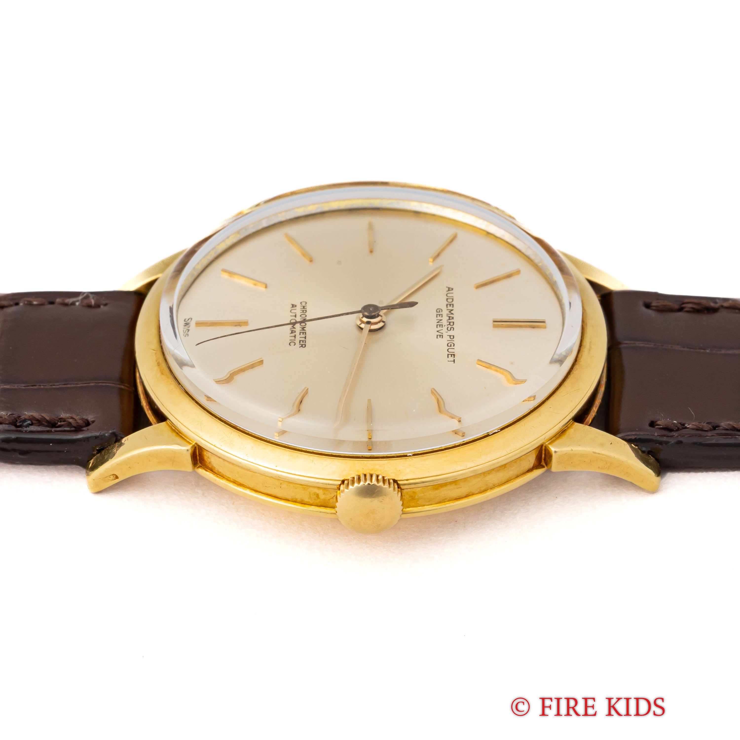 オーデマ・ピゲ 1960年代製 クロノメーター オートマチック Cal.2071 18金イエローゴールド 純正18金イエローゴールド尾錠付き