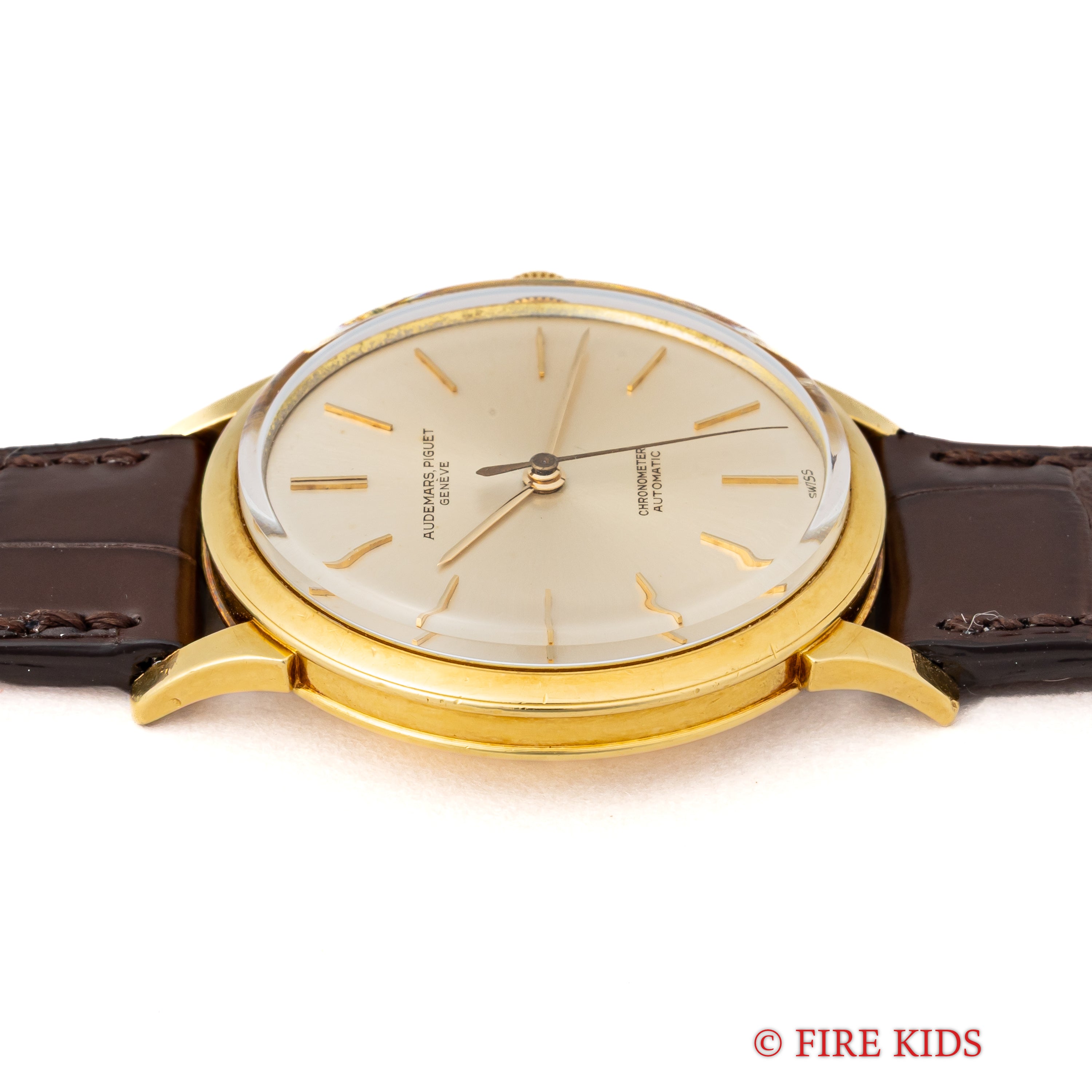 オーデマ・ピゲ 1960年代製 クロノメーター オートマチック Cal.2071 18金イエローゴールド 純正18金イエローゴールド尾錠付き