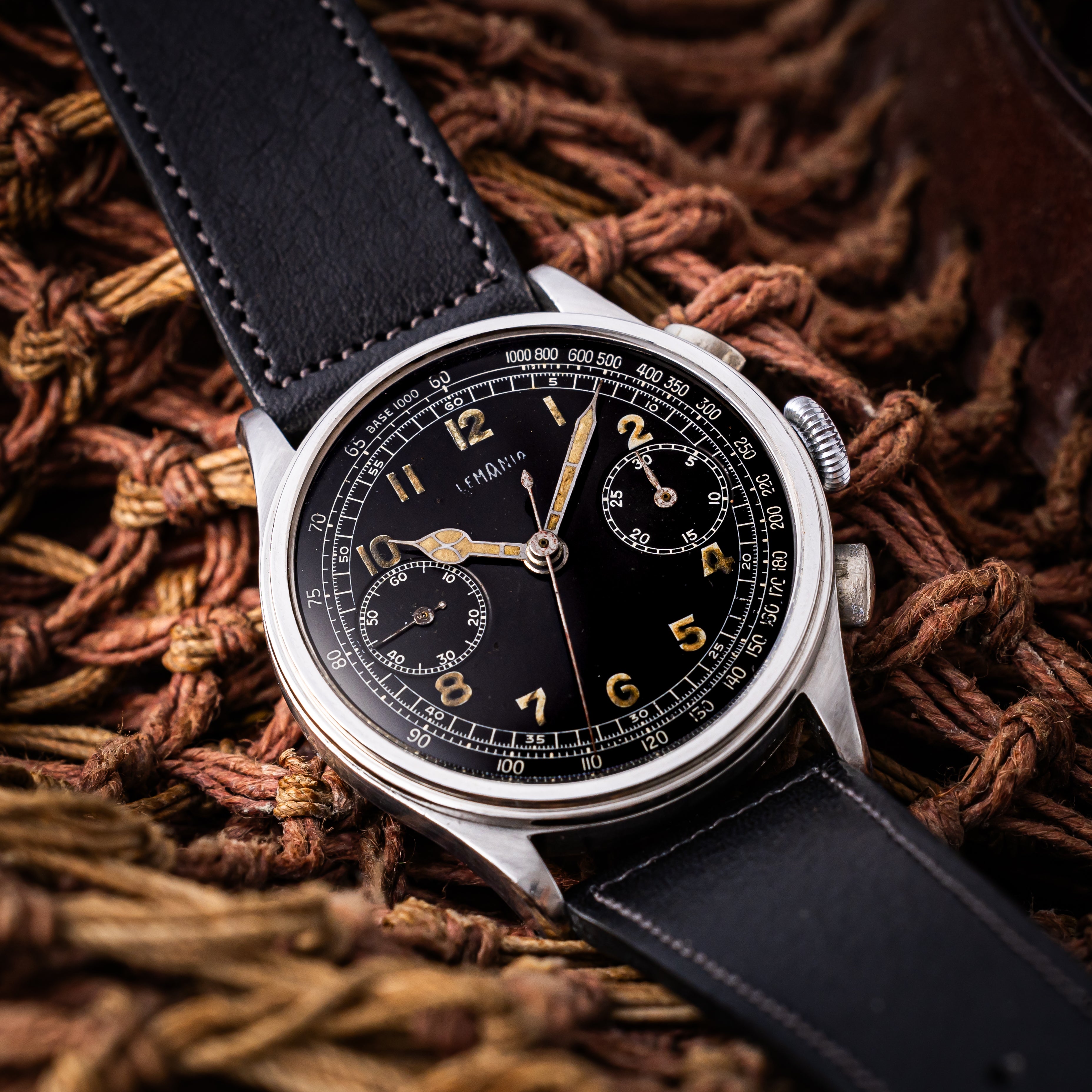 レマニア 2レジスター クロノグラフ 1940年代製 手巻き Cal.15TL