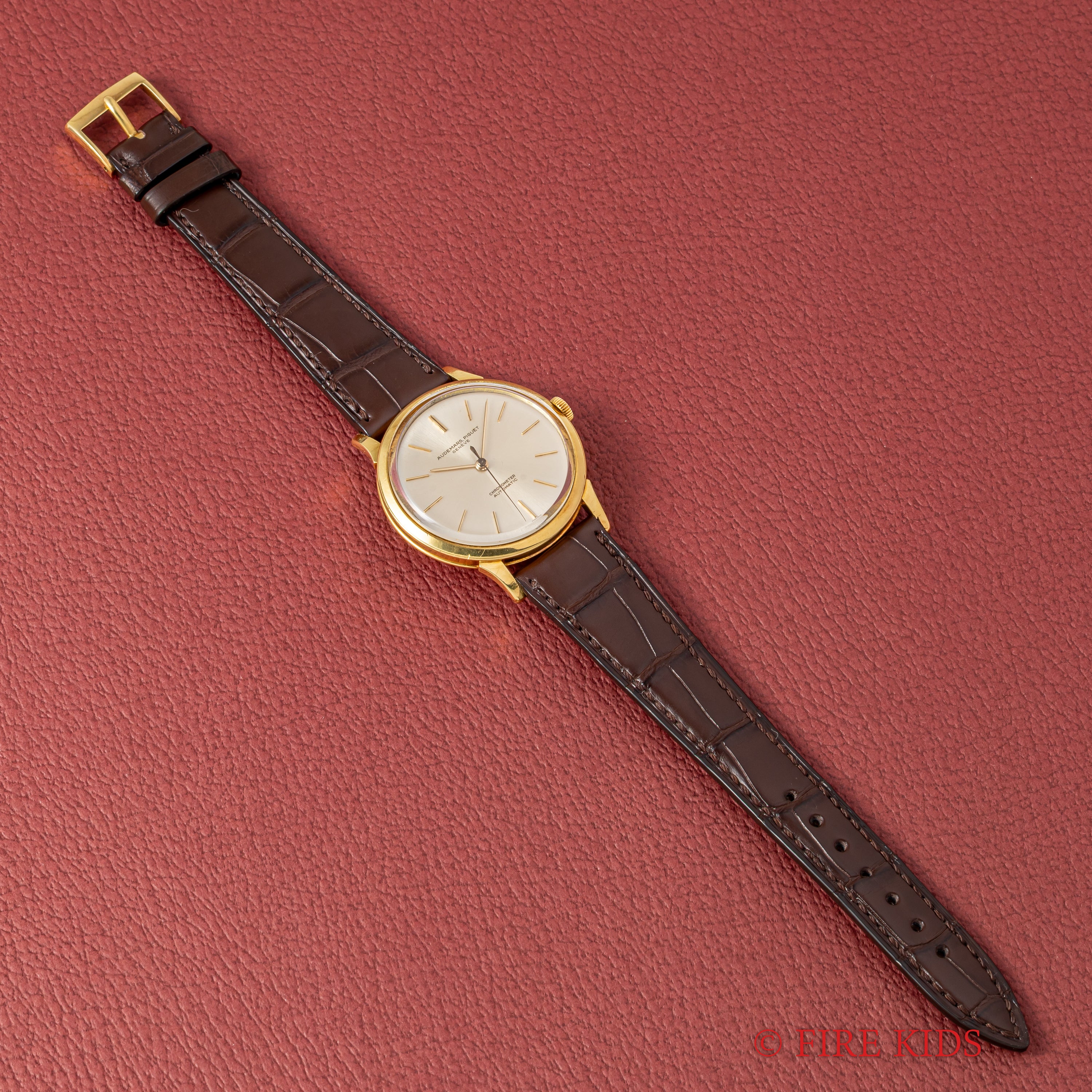 オーデマ・ピゲ 1960年代製 クロノメーター オートマチック Cal.2071 18金イエローゴールド 純正18金イエローゴールド尾錠付き