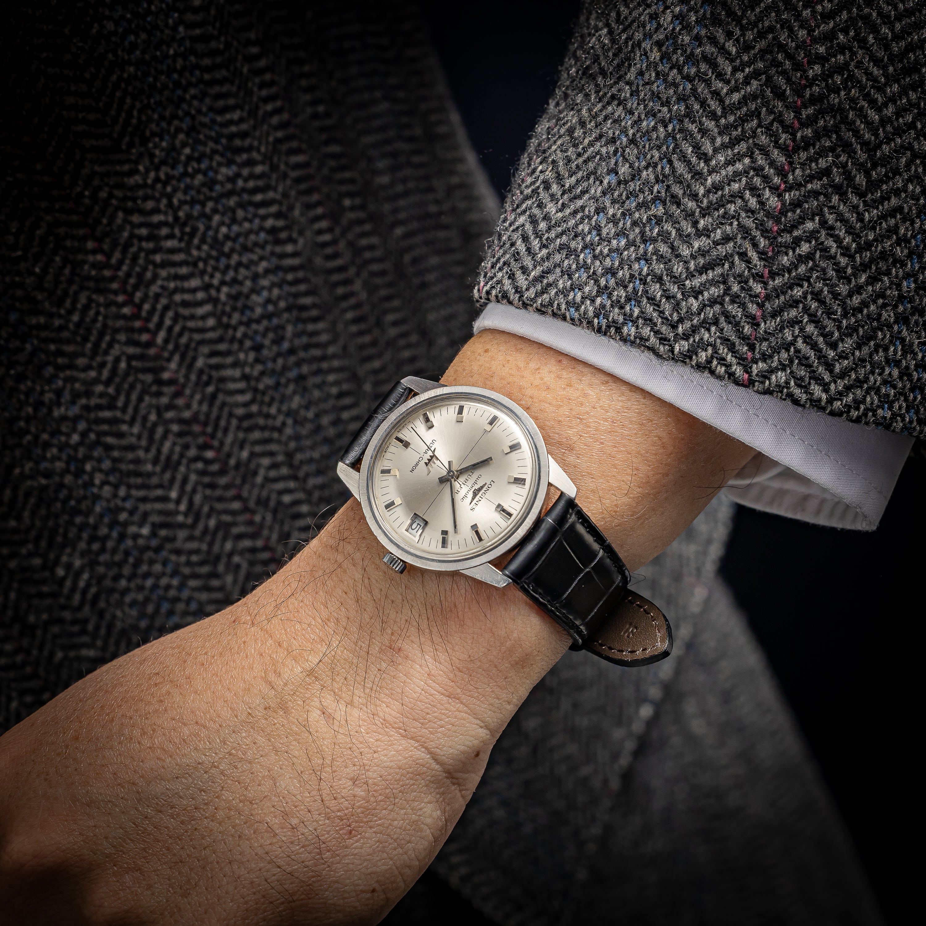 ロンジン 1970年代製 ウルトラクロン チューラーダブルネーム 10振動自動巻き