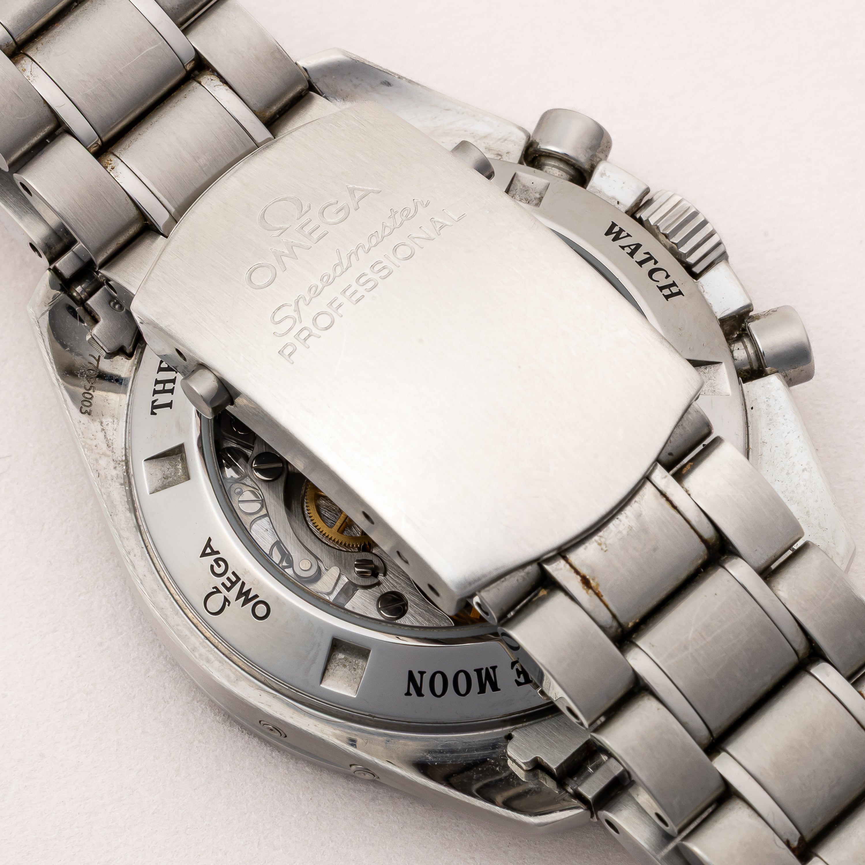 オメガ スピードマスター プロフェッショナル ムーンフェイズ 箱、2004年発行ギャラ付き スケルトンバック