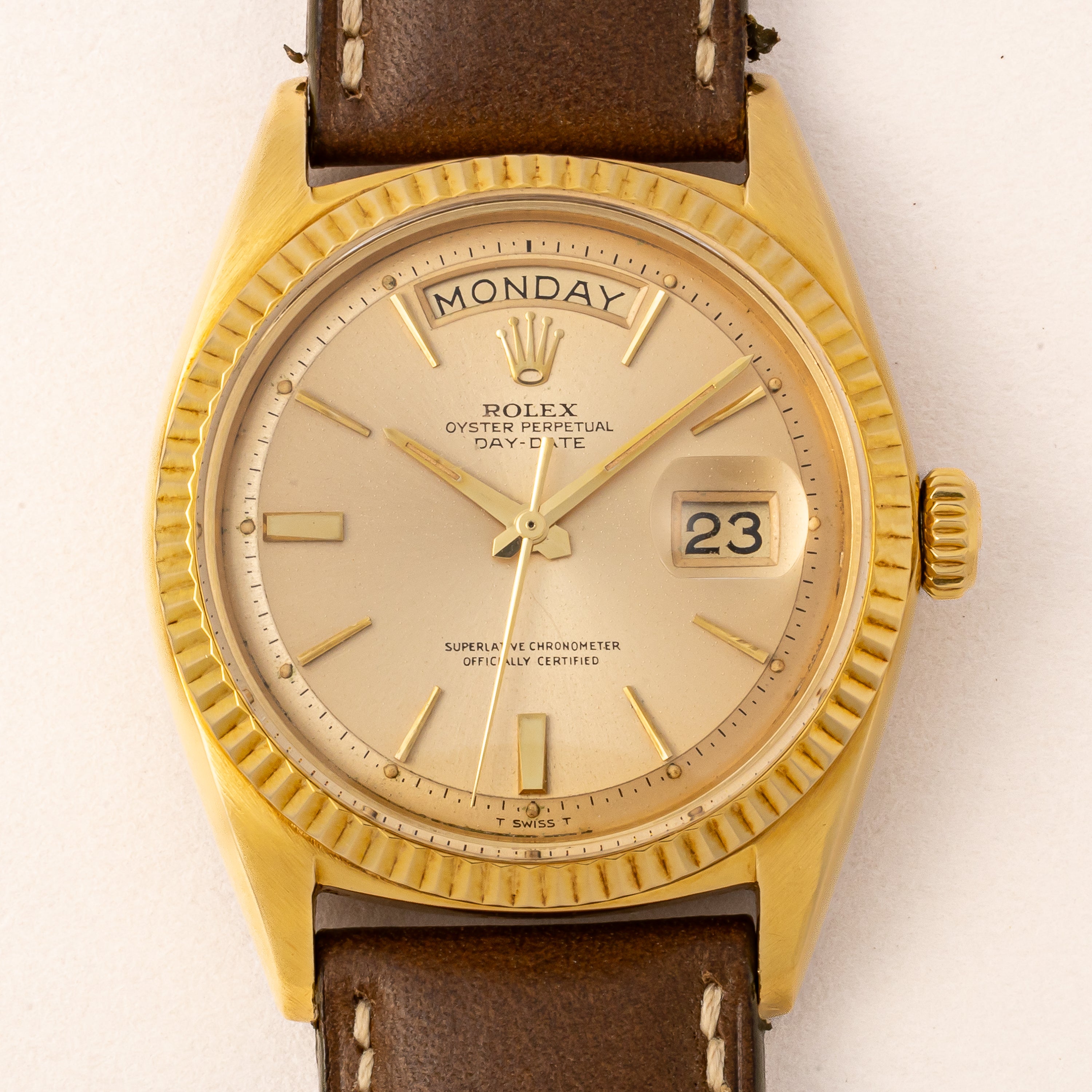 ロレックス デイデイト 18金無垢イエローゴールド ドアストッパー 1966年製 オリジナルダイヤル