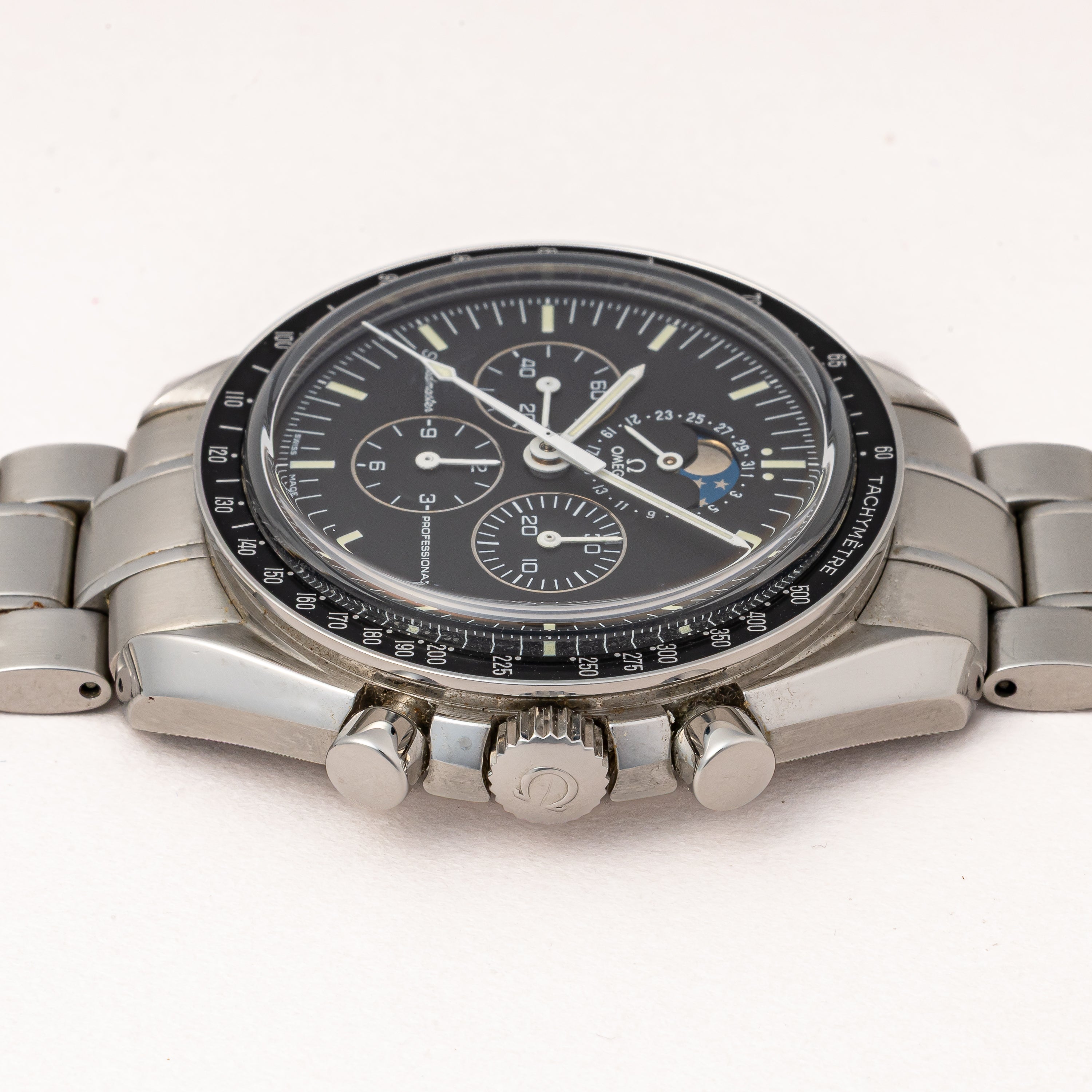 オメガ スピードマスター プロフェッショナル ムーンフェイズ 箱、2004年発行ギャラ付き スケルトンバック