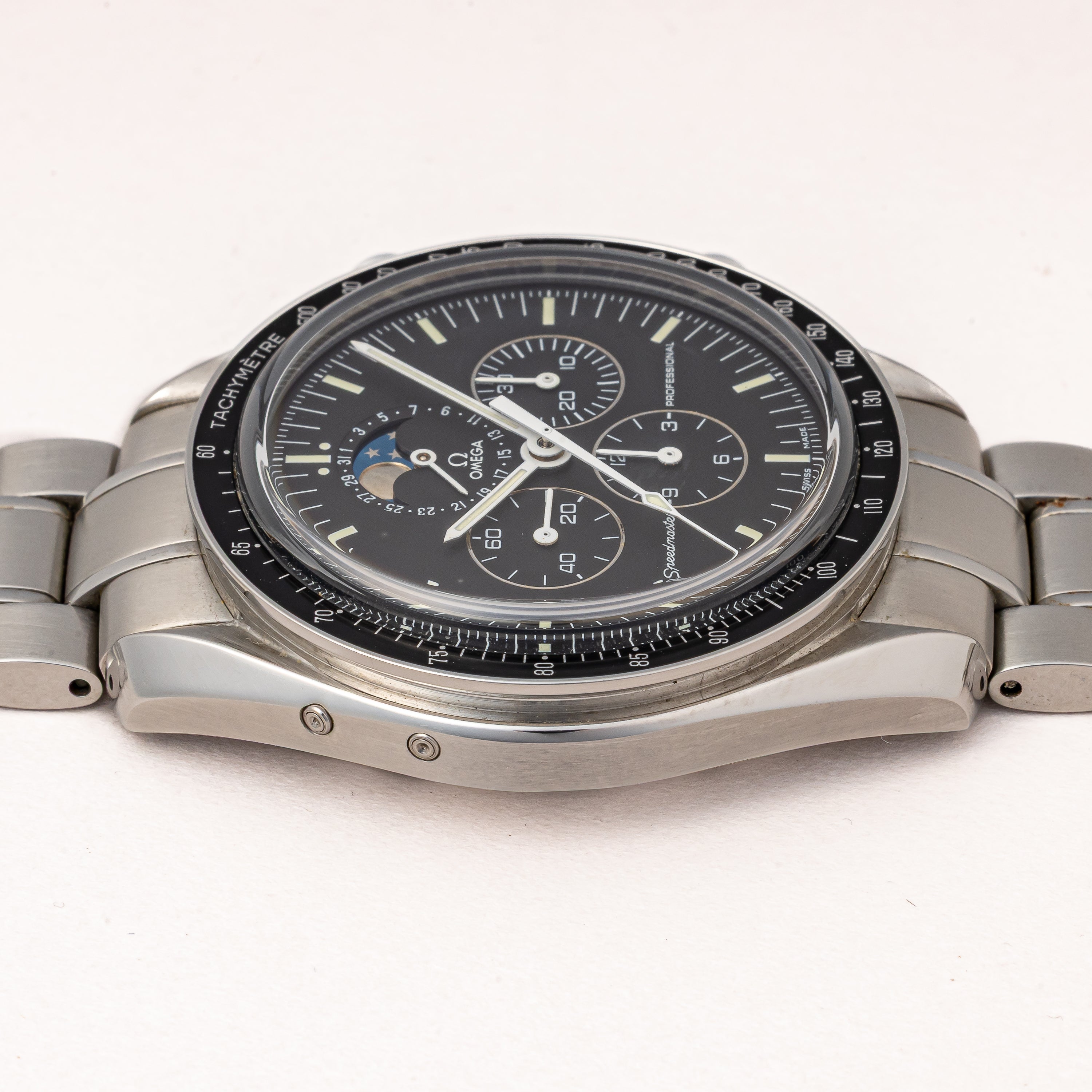 オメガ スピードマスター プロフェッショナル ムーンフェイズ 箱、2004年発行ギャラ付き スケルトンバック