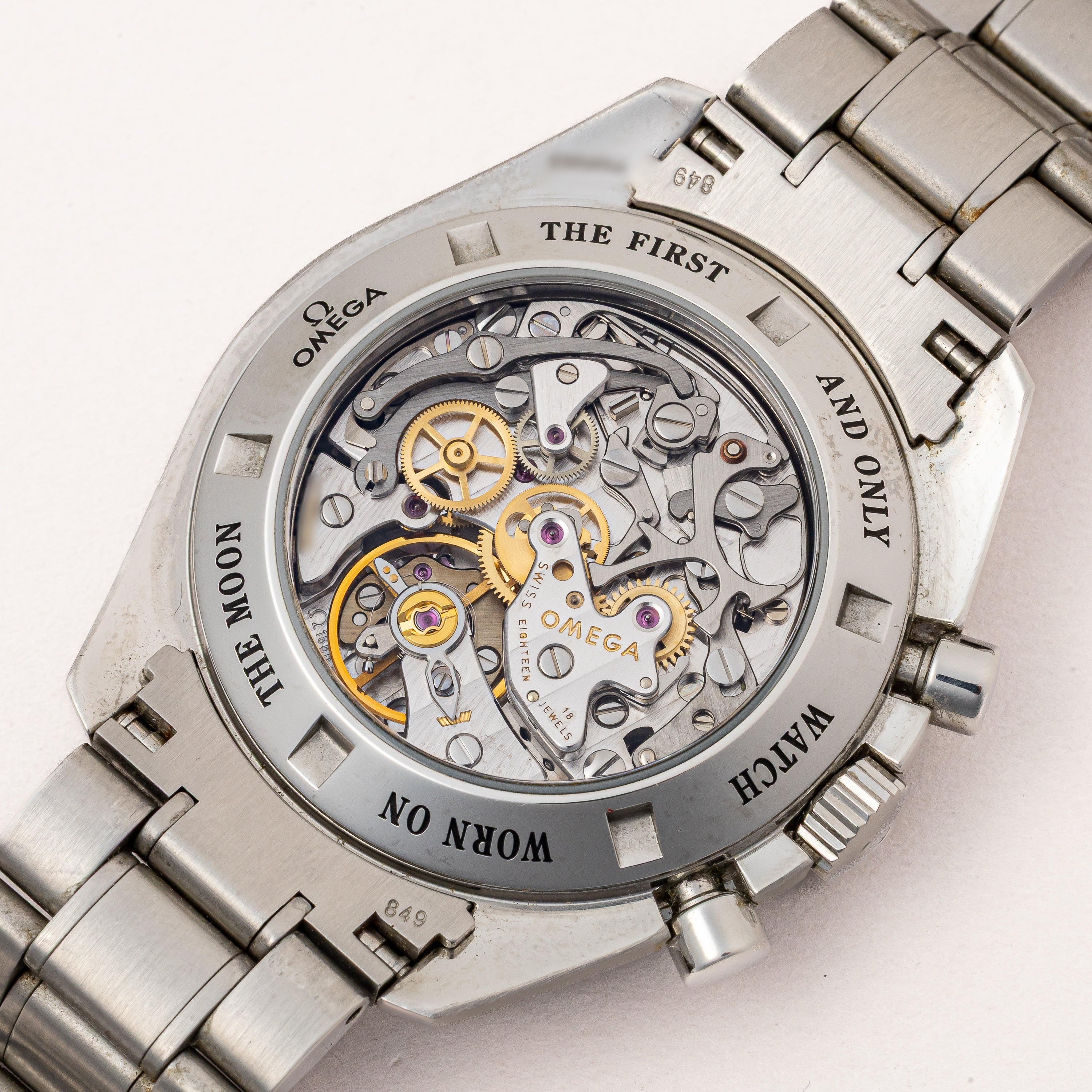 オメガ スピードマスター プロフェッショナル ムーンフェイズ 箱、2004年発行ギャラ付き スケルトンバック