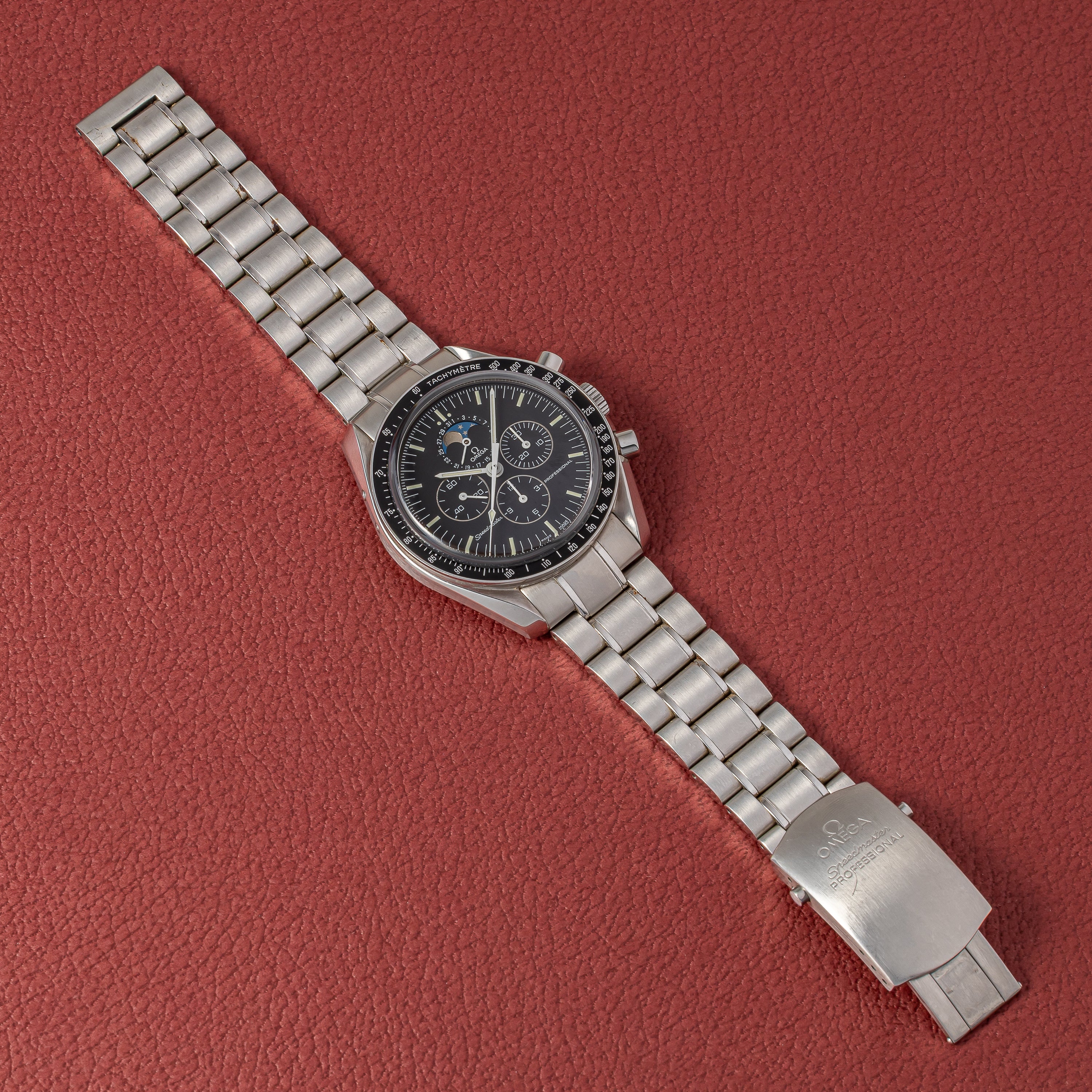 オメガ スピードマスター プロフェッショナル ムーンフェイズ 箱、2004年発行ギャラ付き スケルトンバック