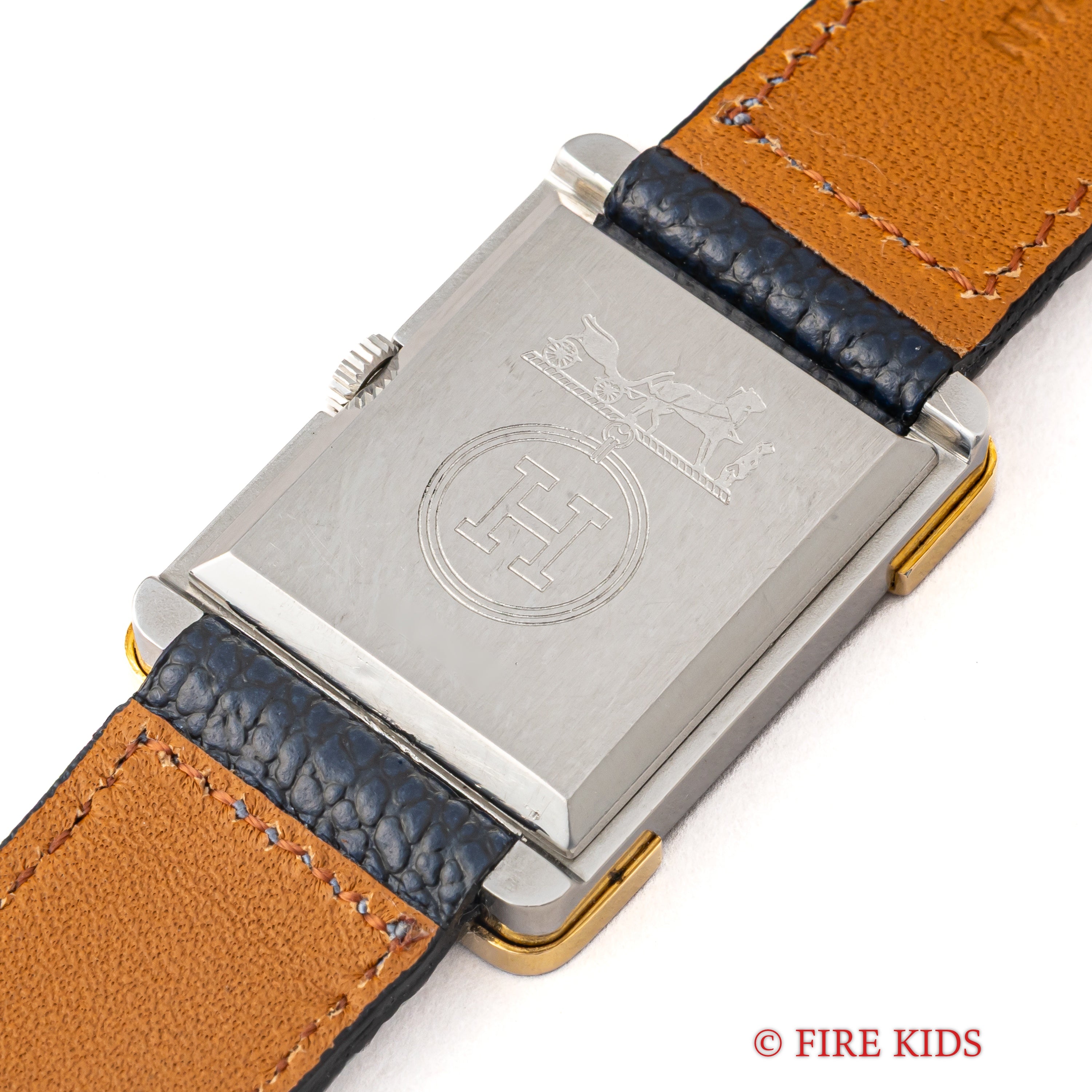 エルメス クロアジュール レクタンギュラー ホワイトローマン 手巻き 1980年代製