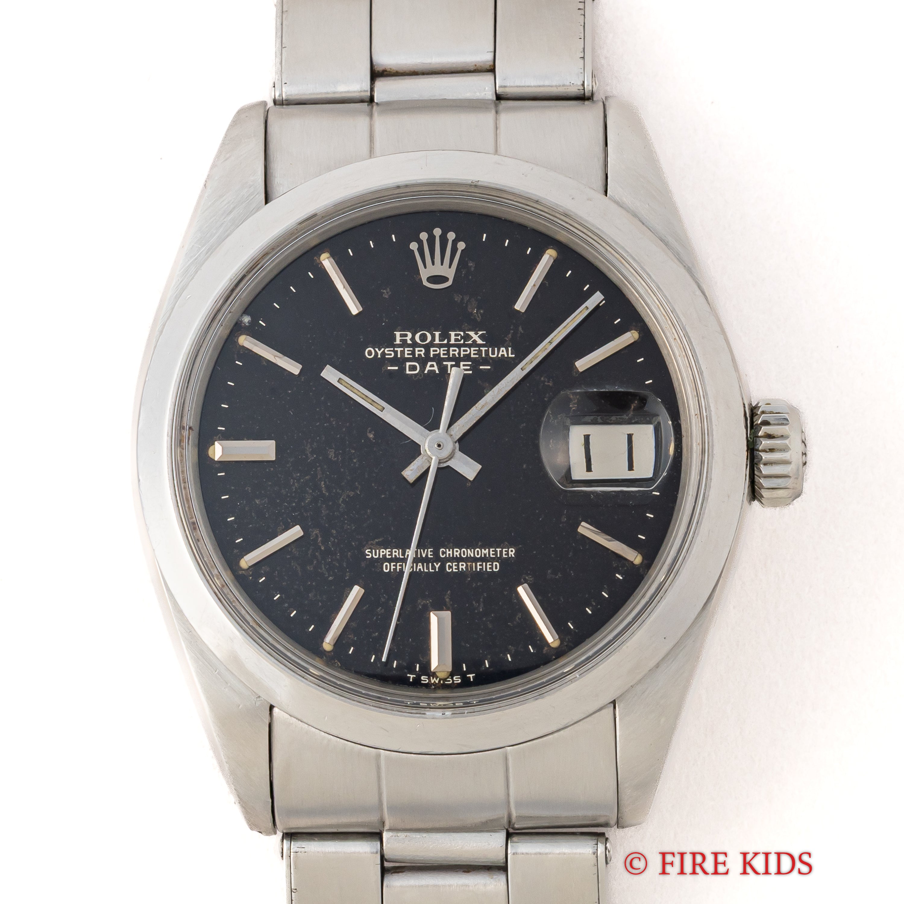 ロレックス オイスターパーペチュアルデイト 1971年製 Ref.1500 ブラックダイヤル