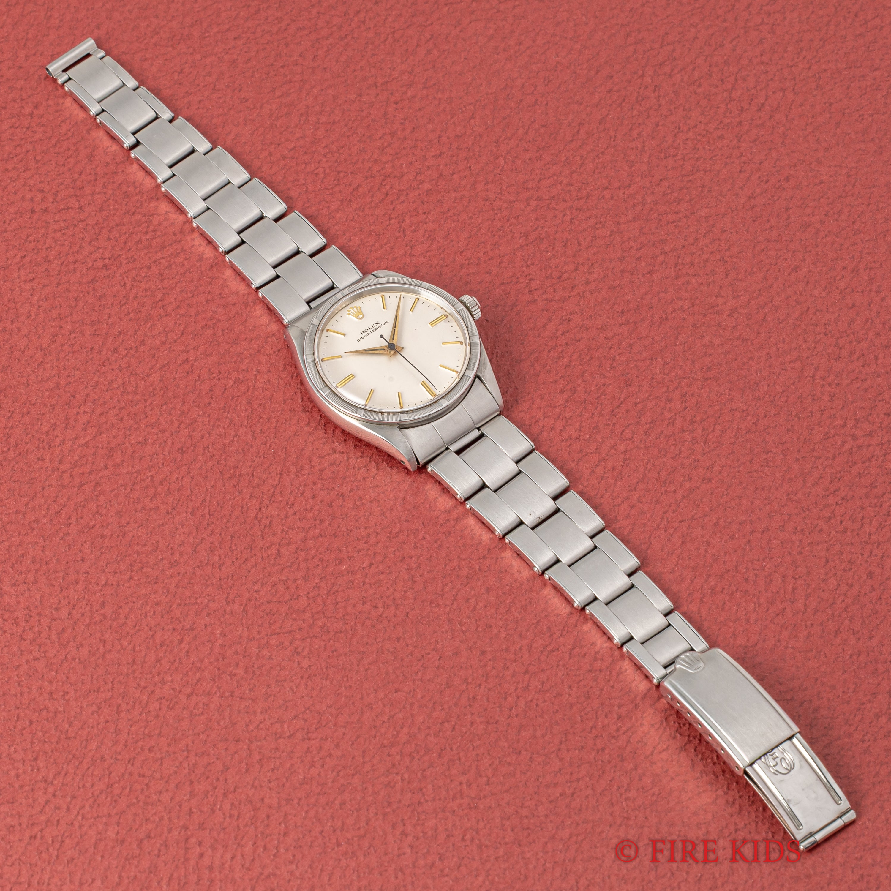 ロレックス オイスターパーペチュアル 1959年製 Ref.1007最初期型 ホワイトダイヤル 純正リベットブレス