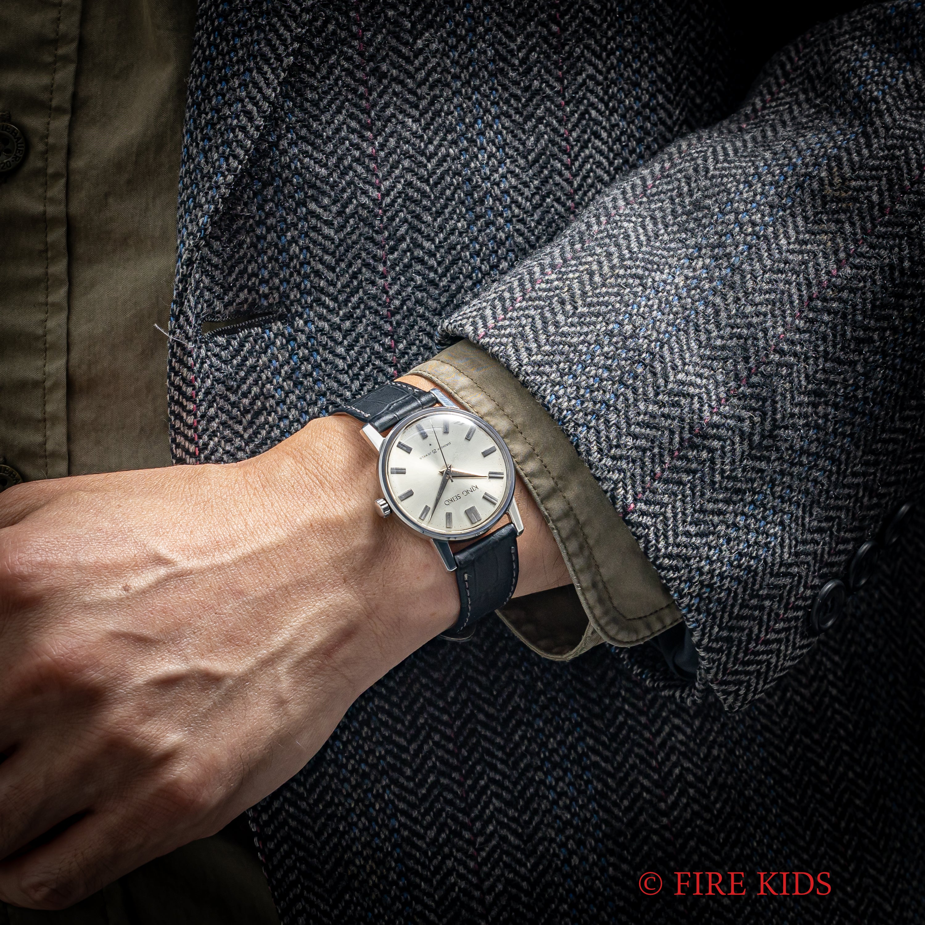 キングセイコーファーストモデル ADダイヤル 1962年製 ステンレスケース 手巻 Ref.J14012E KS