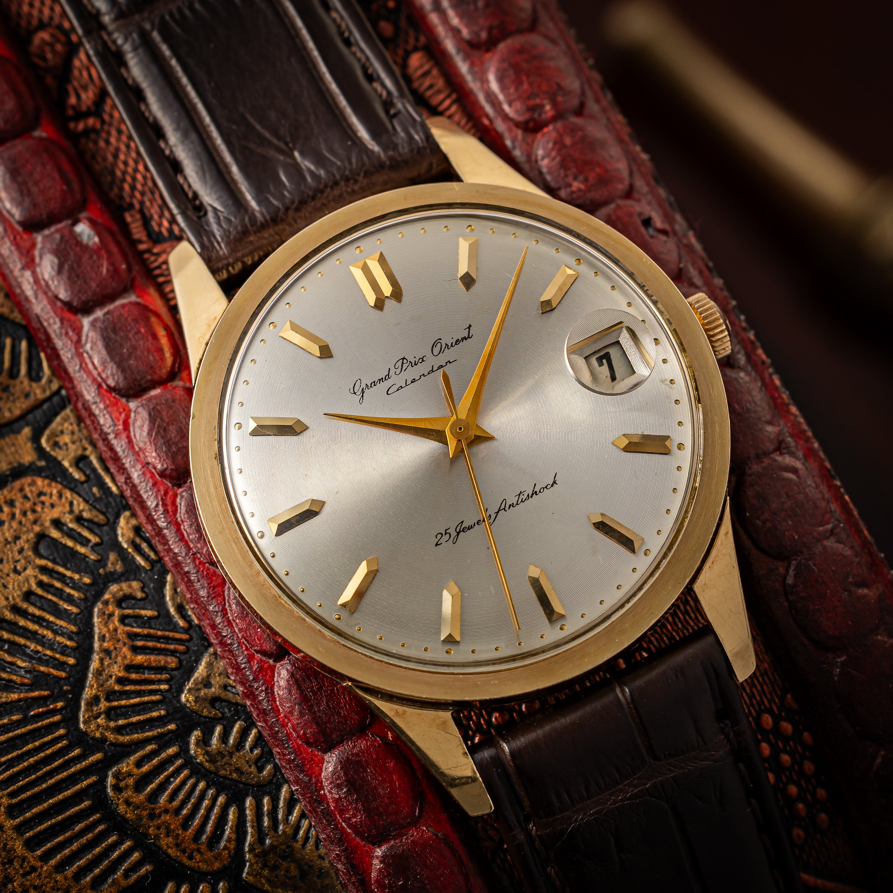 オリエント カレンダー 1960年代製 手巻き 金張り Ref.S84063