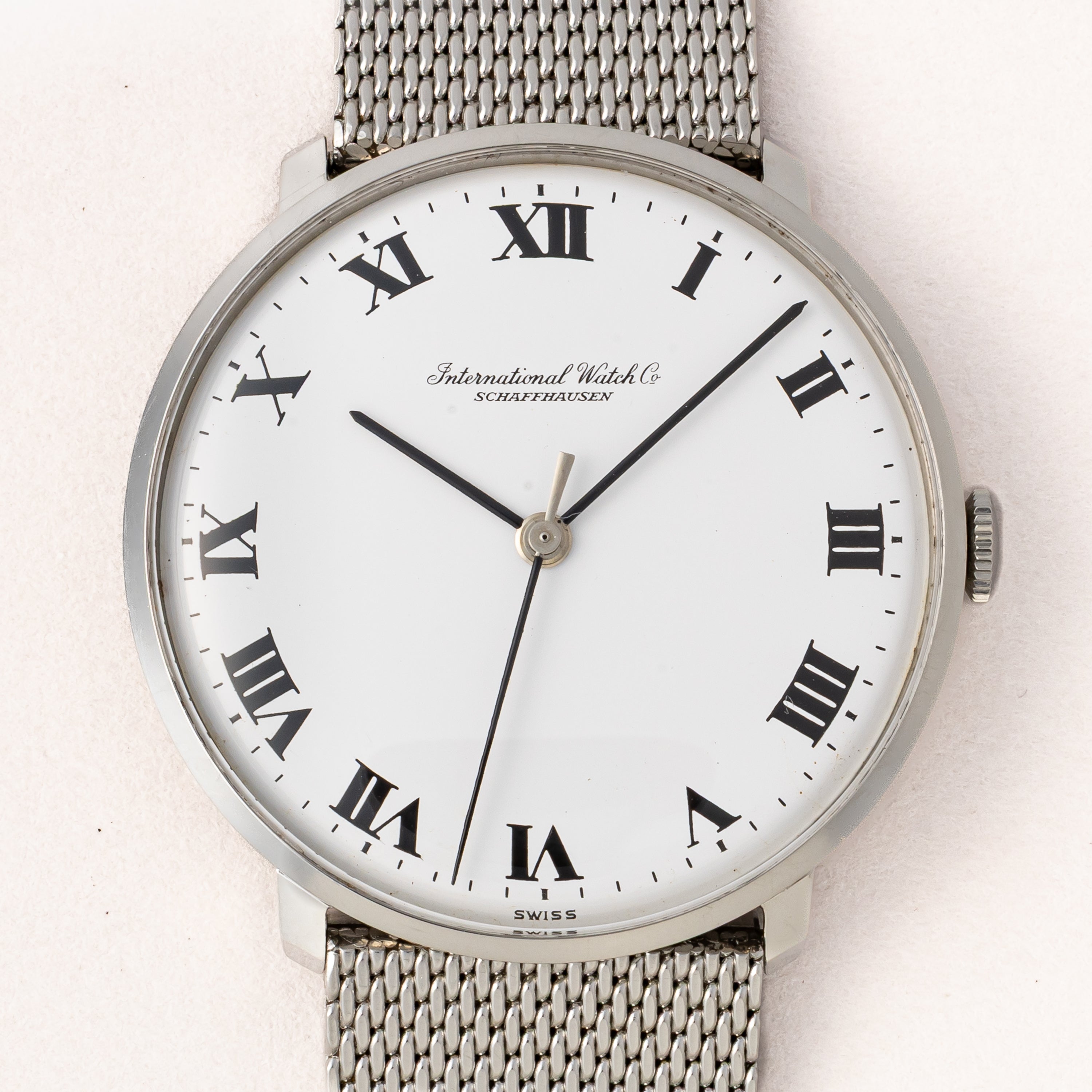 IWC ラウンドケース 1969年製 手巻き Cal.402 ホワイトローマンダイヤル