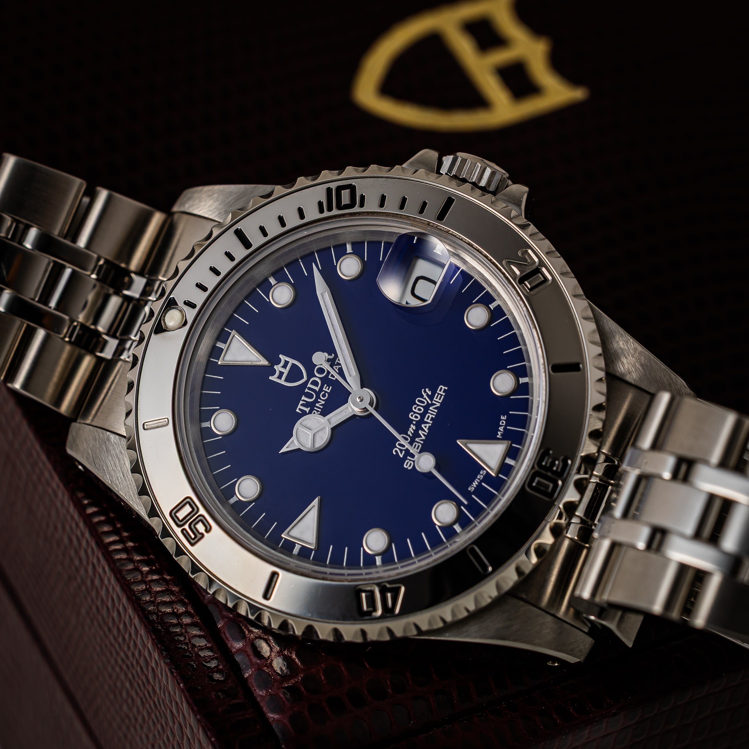チューダー サブマリーナー 36㎜ミッドサイズ ブルーダイヤル 1999年製 Ref.75190 箱、ギャラ付き