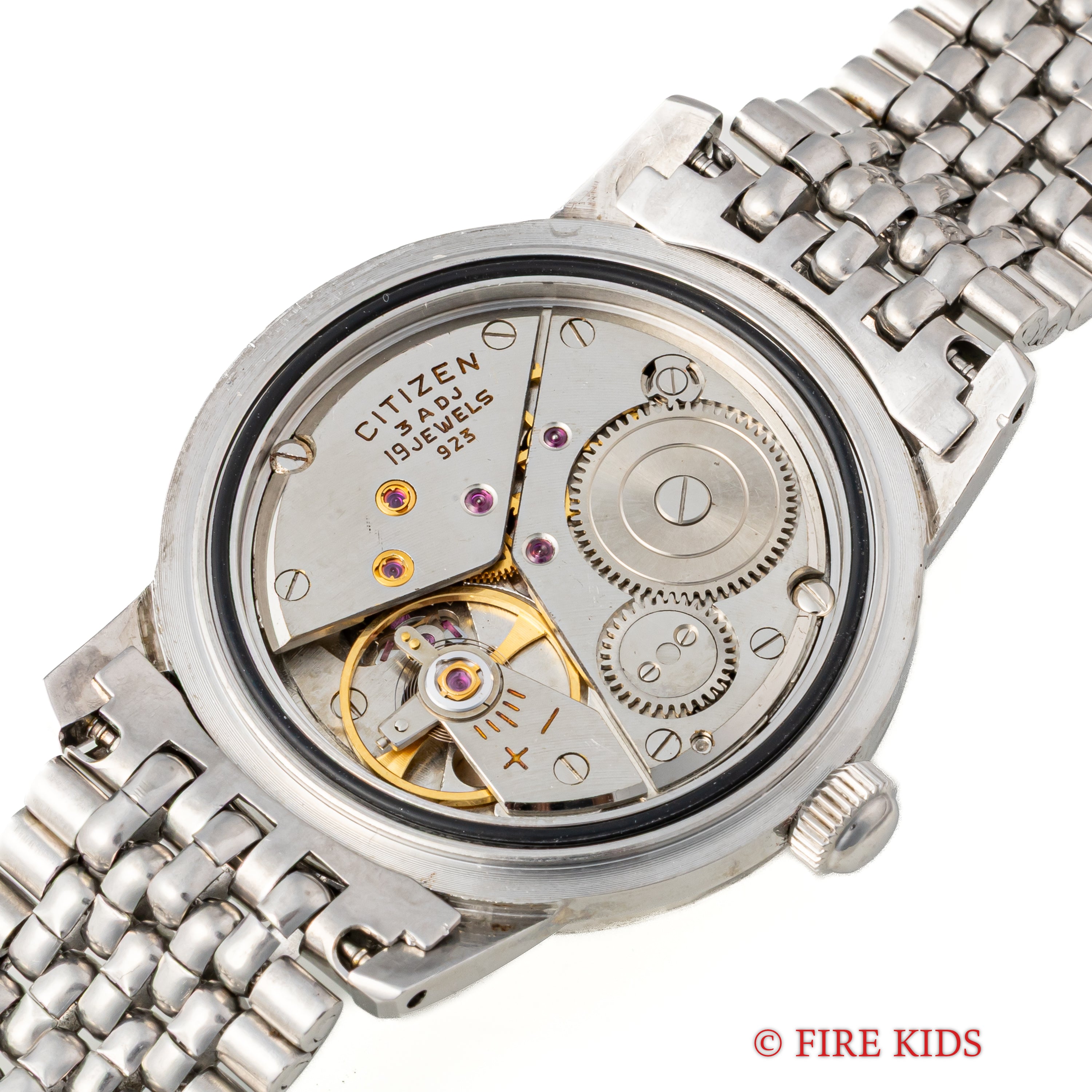 シチズン デラックス 1962年製 ラウンド ブレス付き 手巻き パラウォーター 防水スナップ