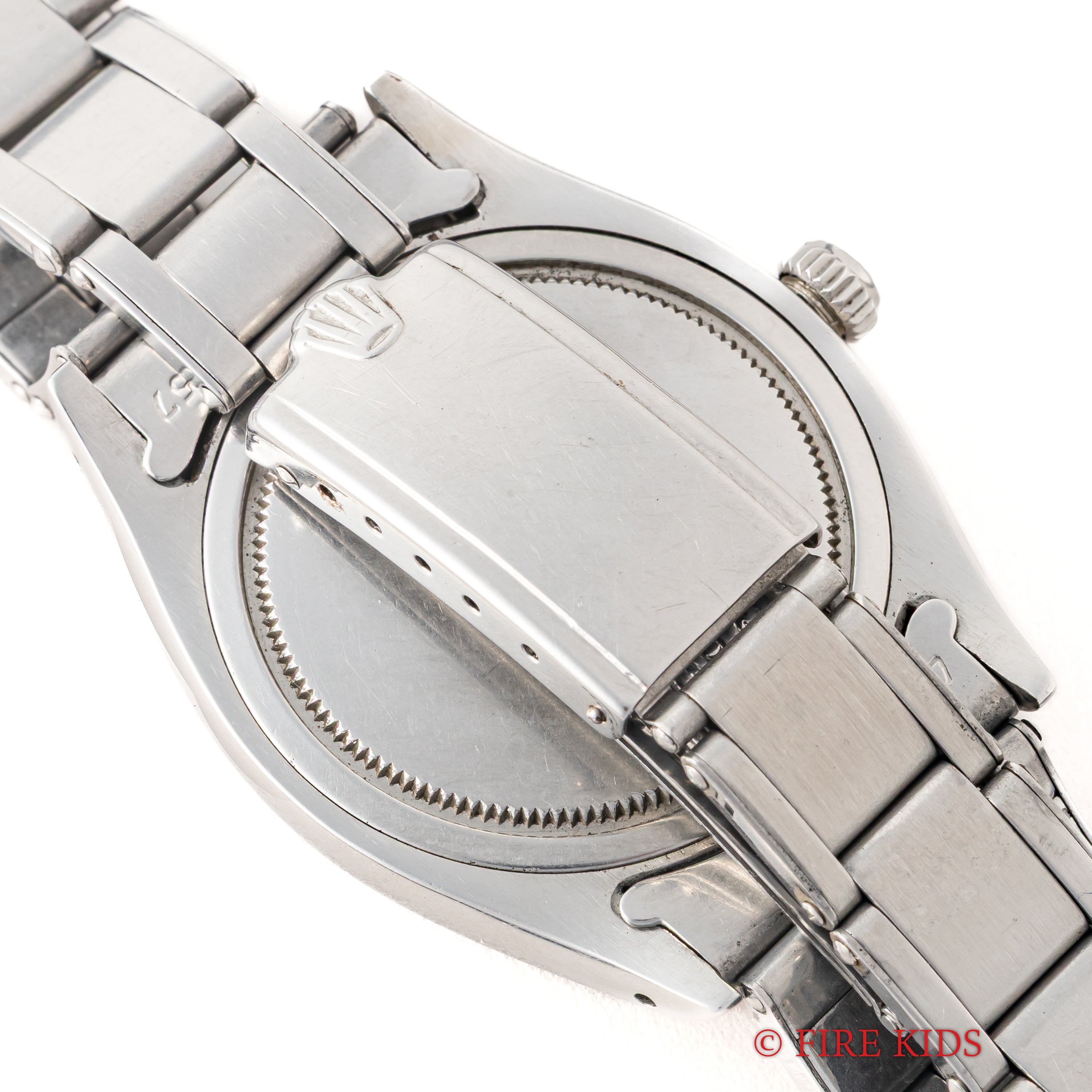 ロレックス 1954年製 Ref.6494 オイスターデイト 手巻き 赤黒カレンダー ハニカムダイヤル リベットブレス