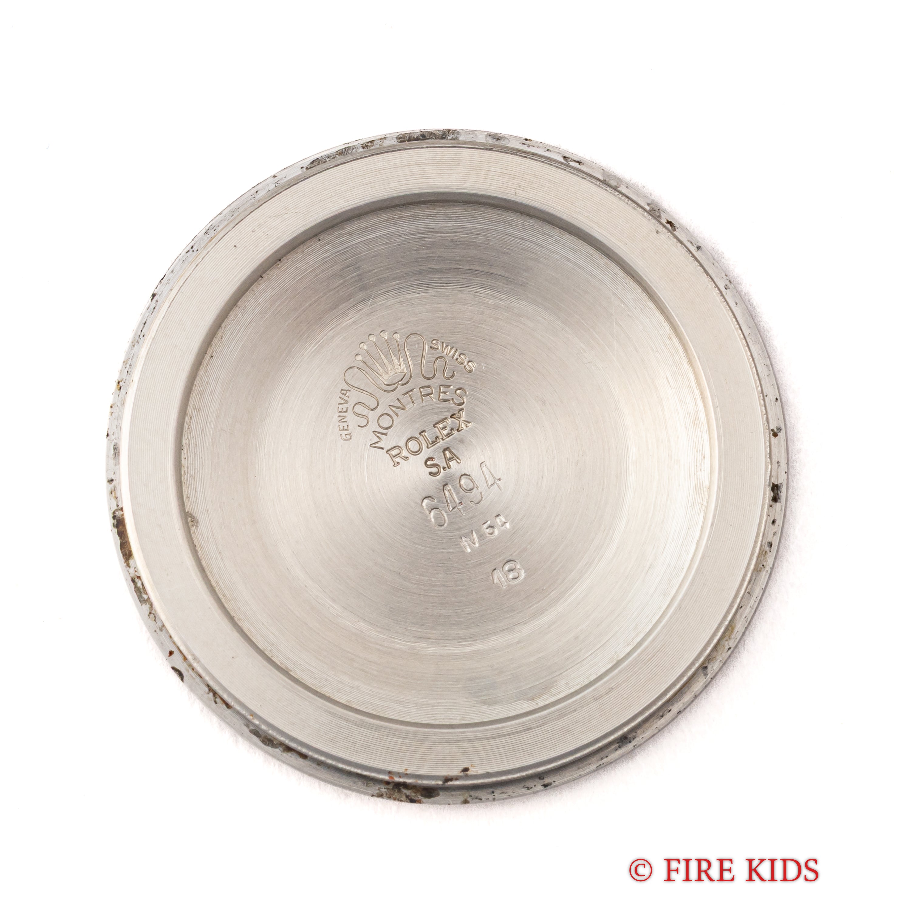 ロレックス 1954年製 Ref.6494 オイスターデイト 手巻き 赤黒カレンダー ハニカムダイヤル リベットブレス