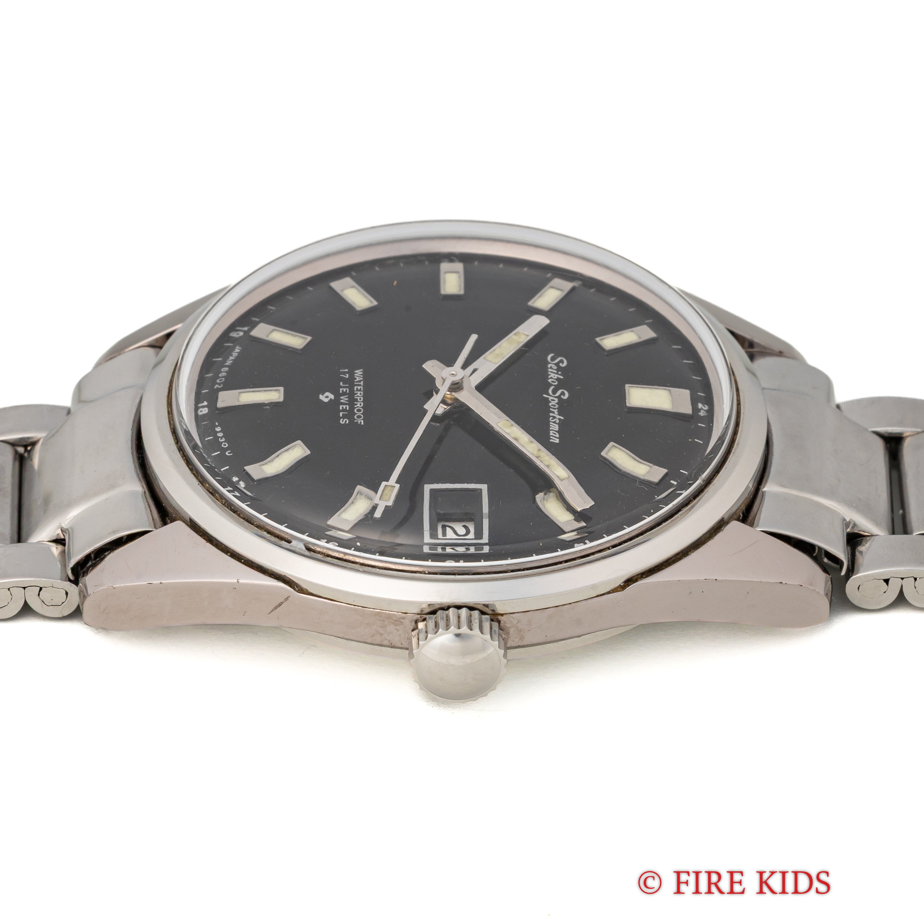 セイコー スポーツマン グレーダイヤル 1967年製 タツノオトシゴ 純正ブレス付き