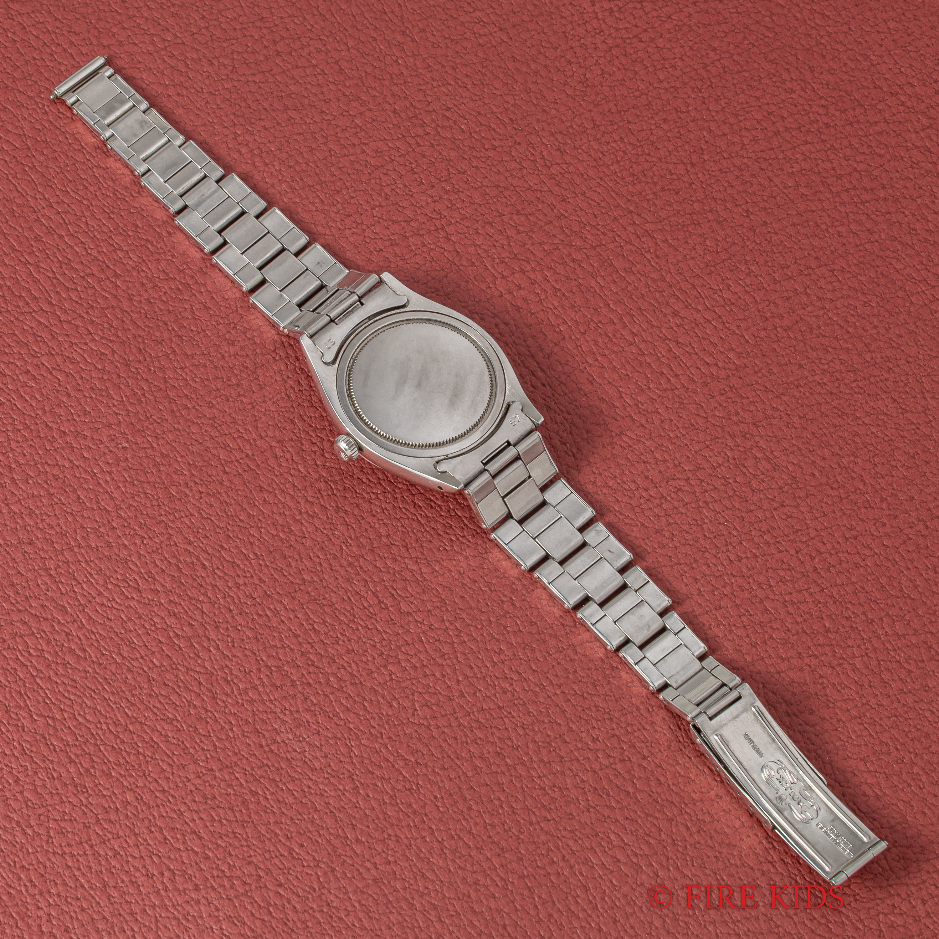 ロレックス 1954年製 Ref.6494 オイスターデイト 手巻き 赤黒カレンダー ハニカムダイヤル リベットブレス