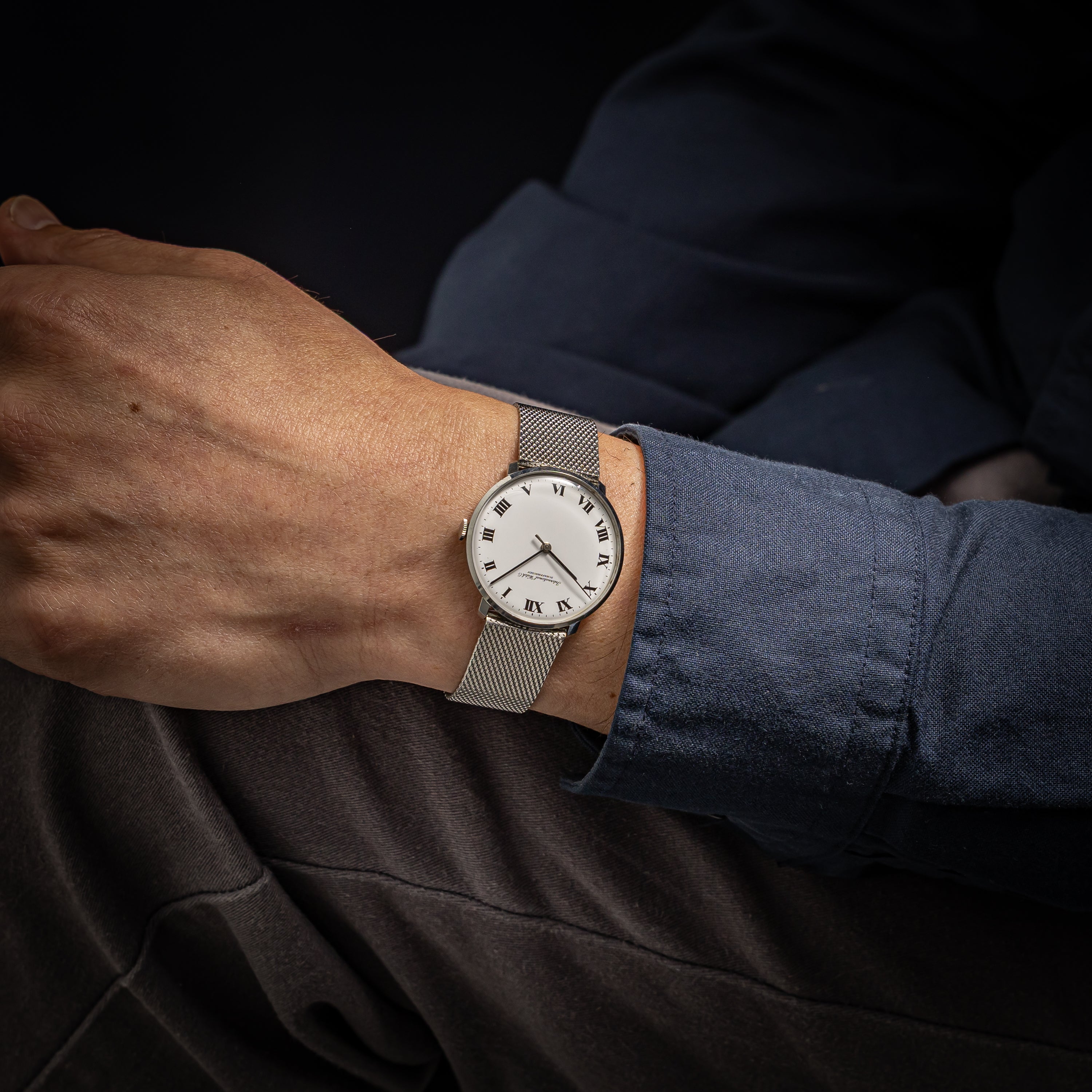 IWC ラウンドケース 1969年製 手巻き Cal.402 ホワイトローマンダイヤル