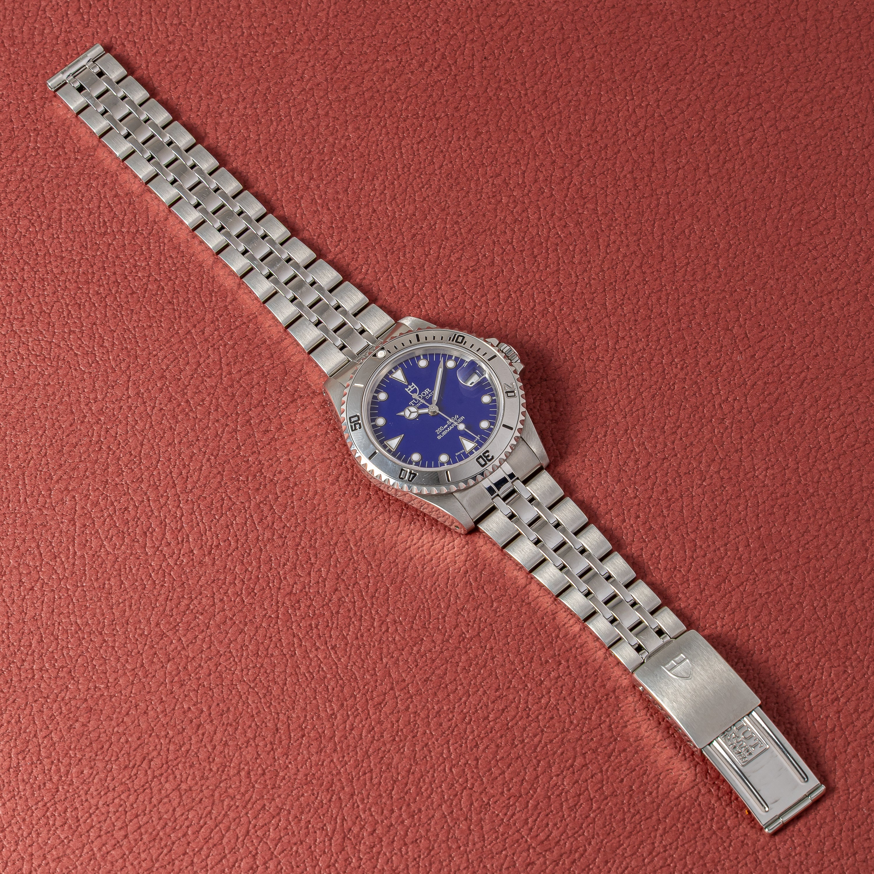 チューダー サブマリーナー 36㎜ミッドサイズ ブルーダイヤル 1999年製 Ref.75190 箱、ギャラ付き