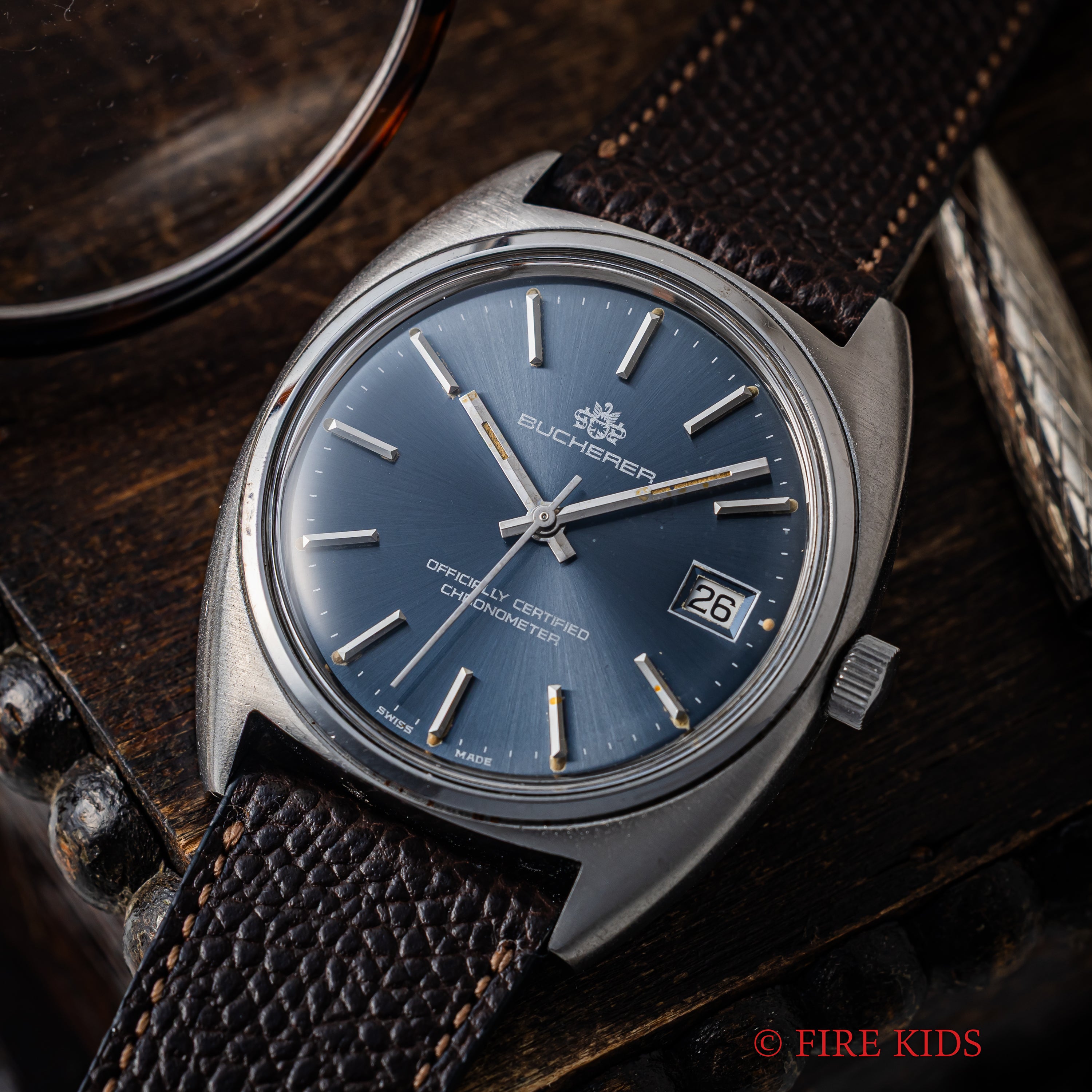 ブッフェラー クロノメーター トノーケース オートマチック 1970年代