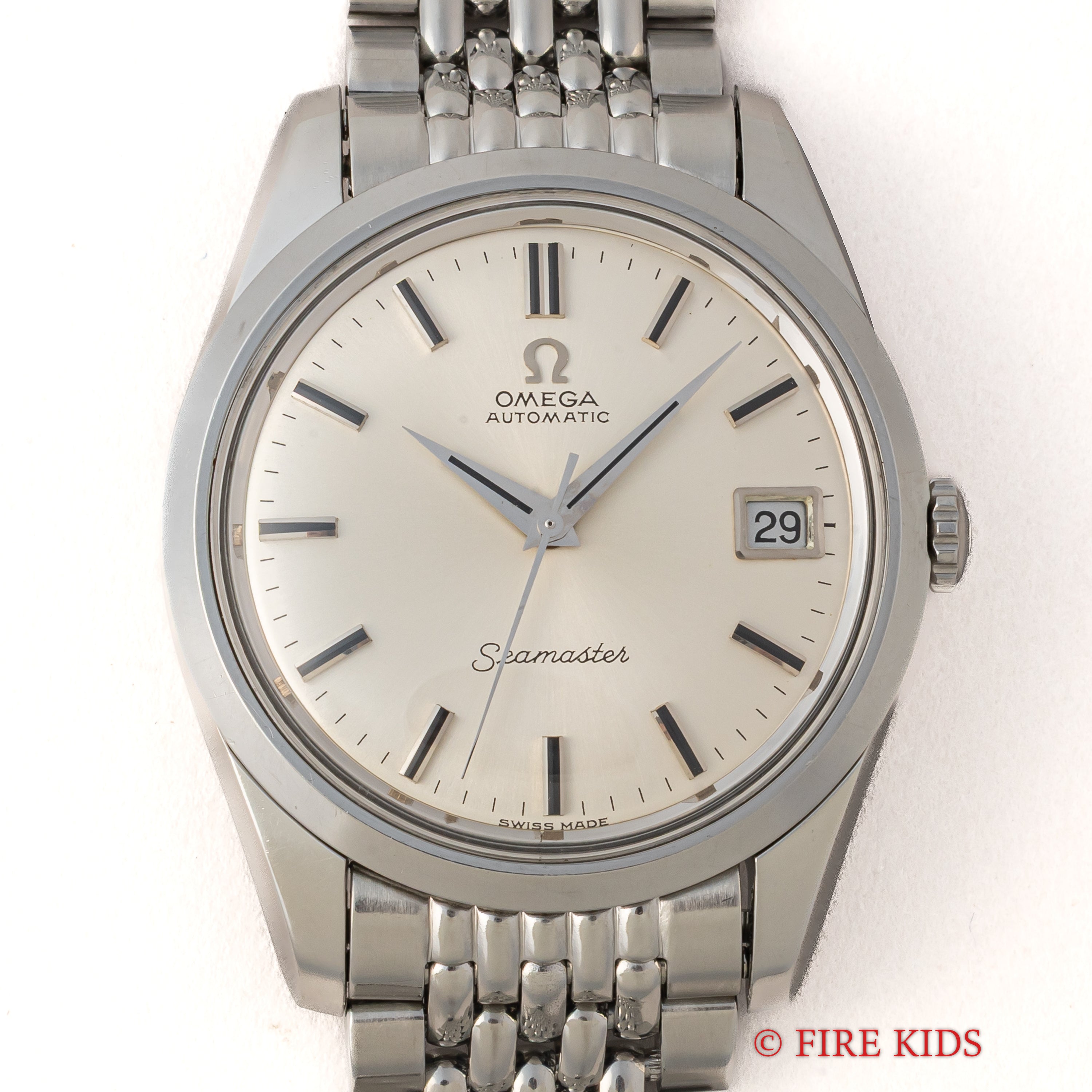 オメガ シーマスター 自動巻き 1968年製 Ref.166010 67 SCシルバーダイヤル 純正ライスブレス