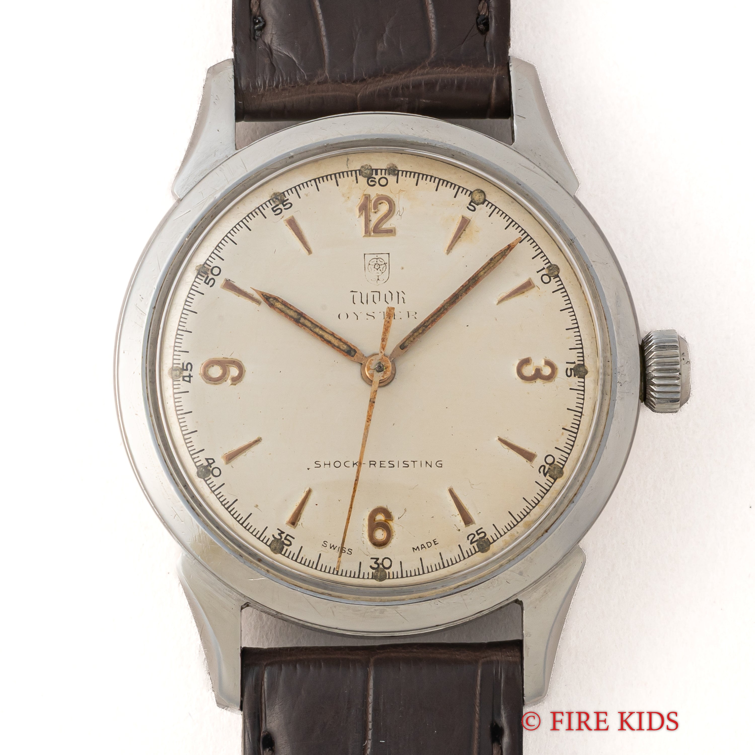 チューダー 盾薔薇オイスター 1950年代製 手巻き 飛びアラビアダイヤル