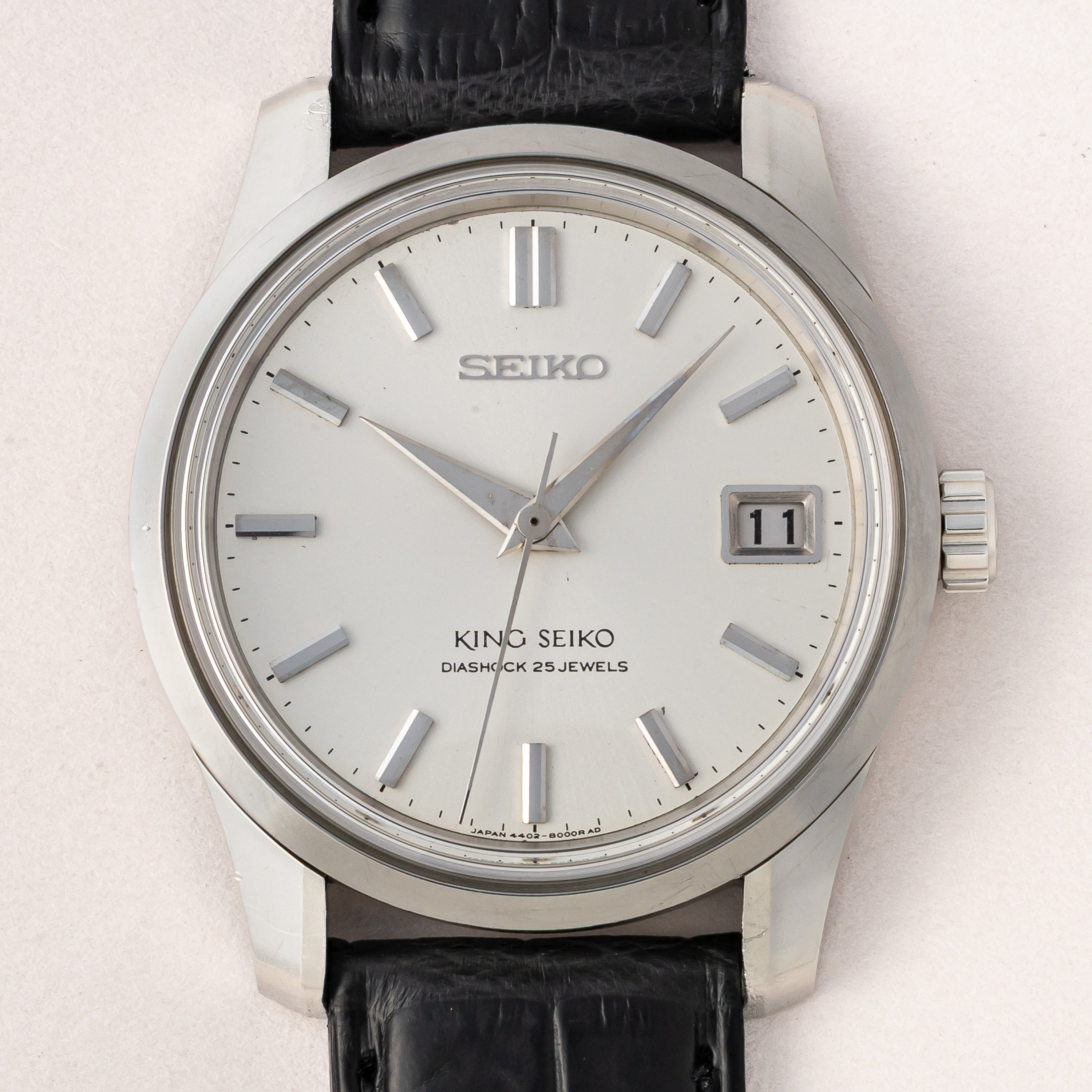 キングセイコー 1966年製 Ref.4402-8000 44KS前期型盾メダリオン シルバーダイヤル ロービート手巻き