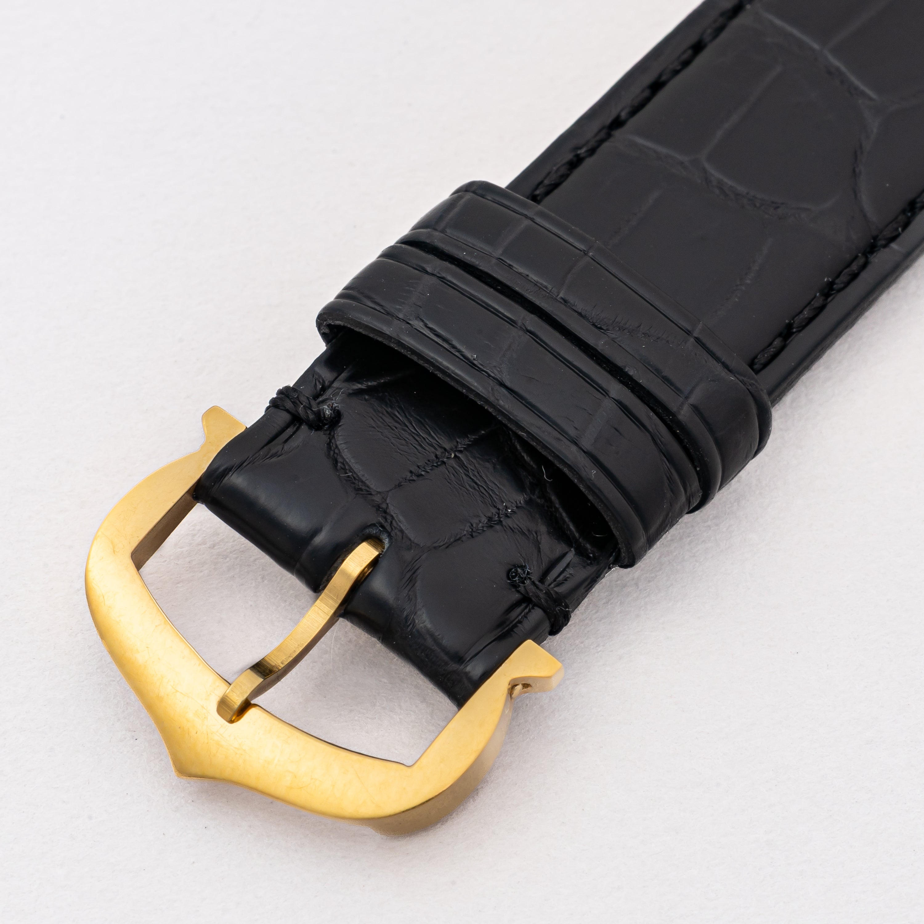 カルティエ タンクルイ18金無垢LMサイズ PARISダイヤル 手巻 1984年ギャラ、箱付き Ref.7808 純正金無垢尾錠付き