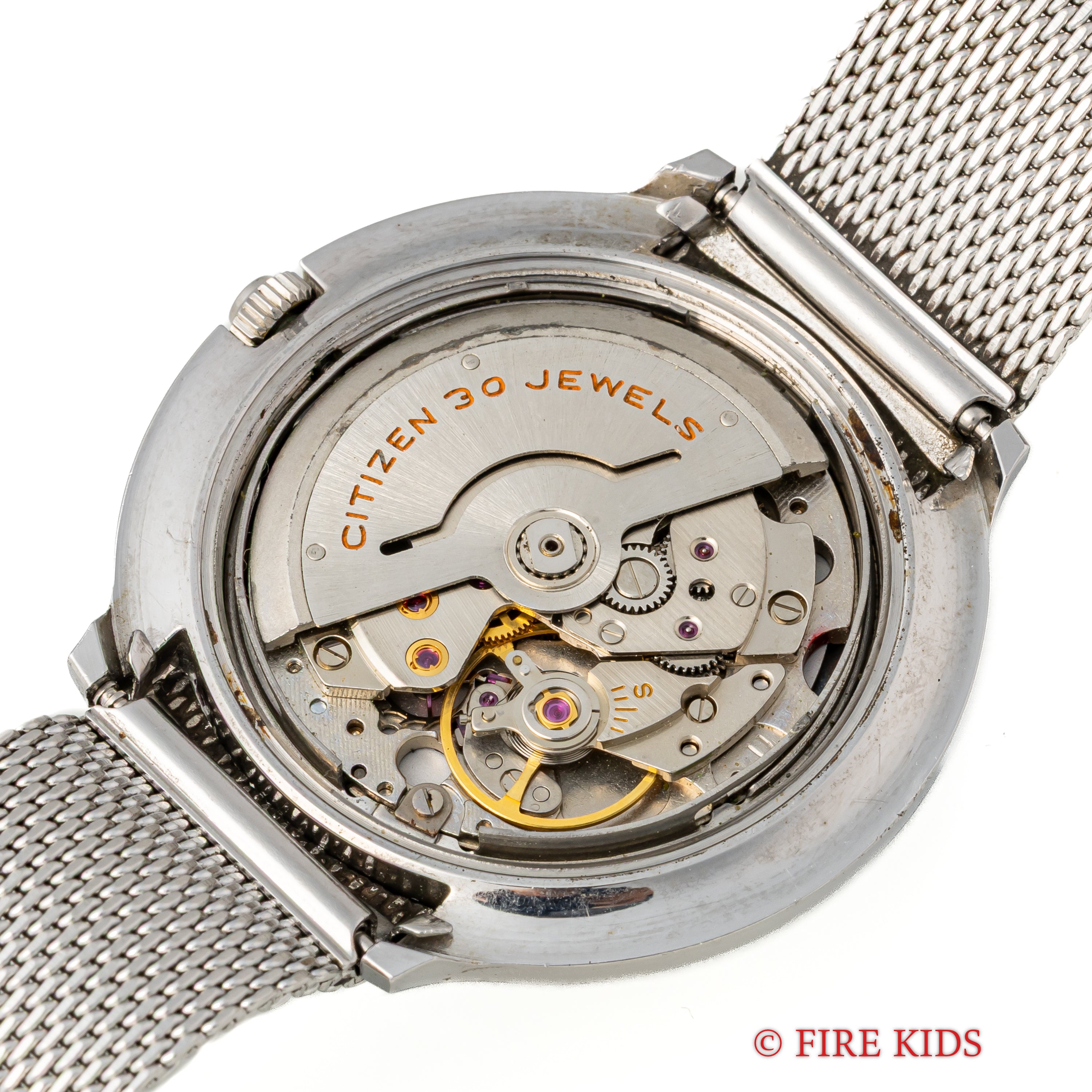 シチズン クリスタルセブン ナイアガラ 1968年製 自動巻 純正メッシュブレス 30石 ノンポリッシュ