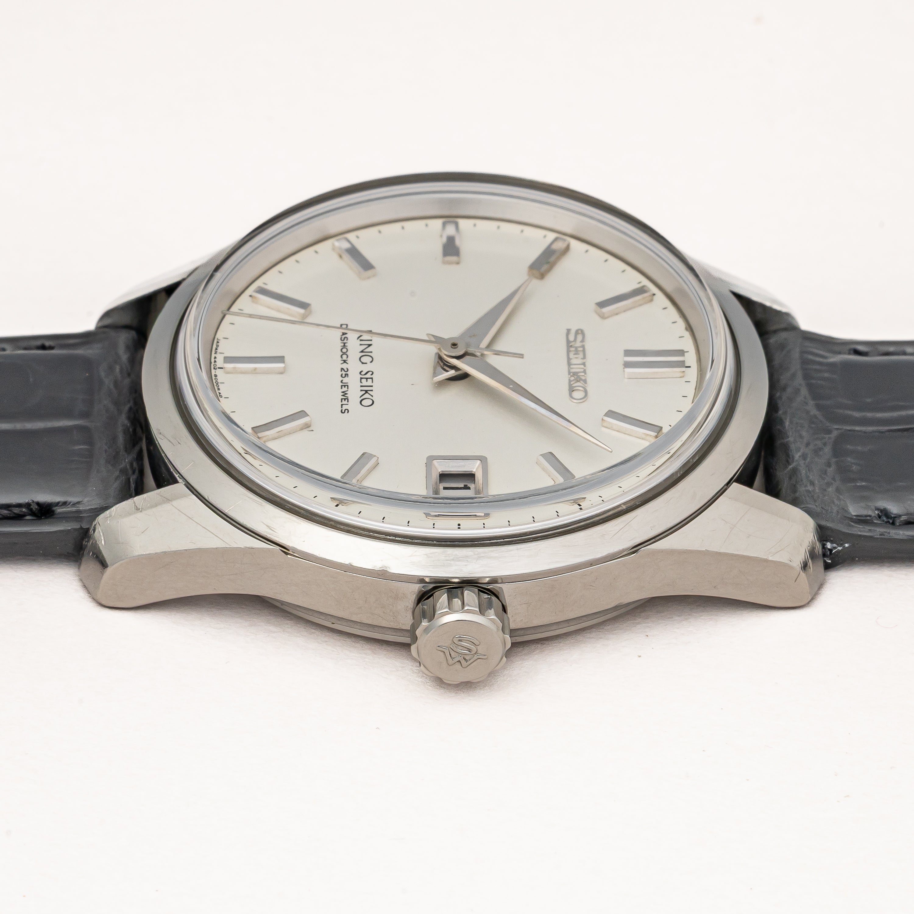 キングセイコー 1966年製 Ref.4402-8000 44KS前期型盾メダリオン シルバーダイヤル ロービート手巻き