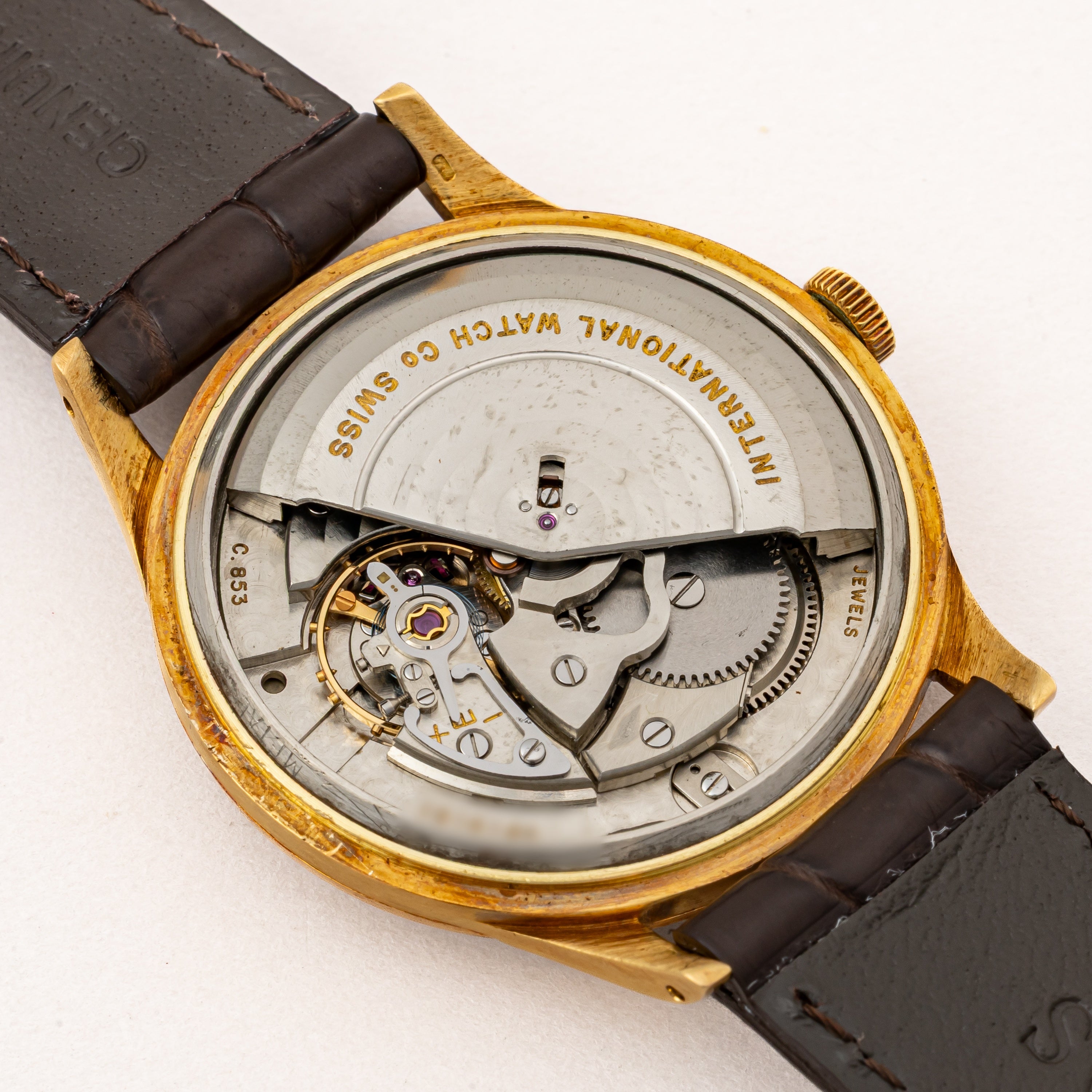 IWC ラウンドケース 1961年製 18金無垢イエローゴールド ノンデイト ペラトン式自動巻き Cal.853