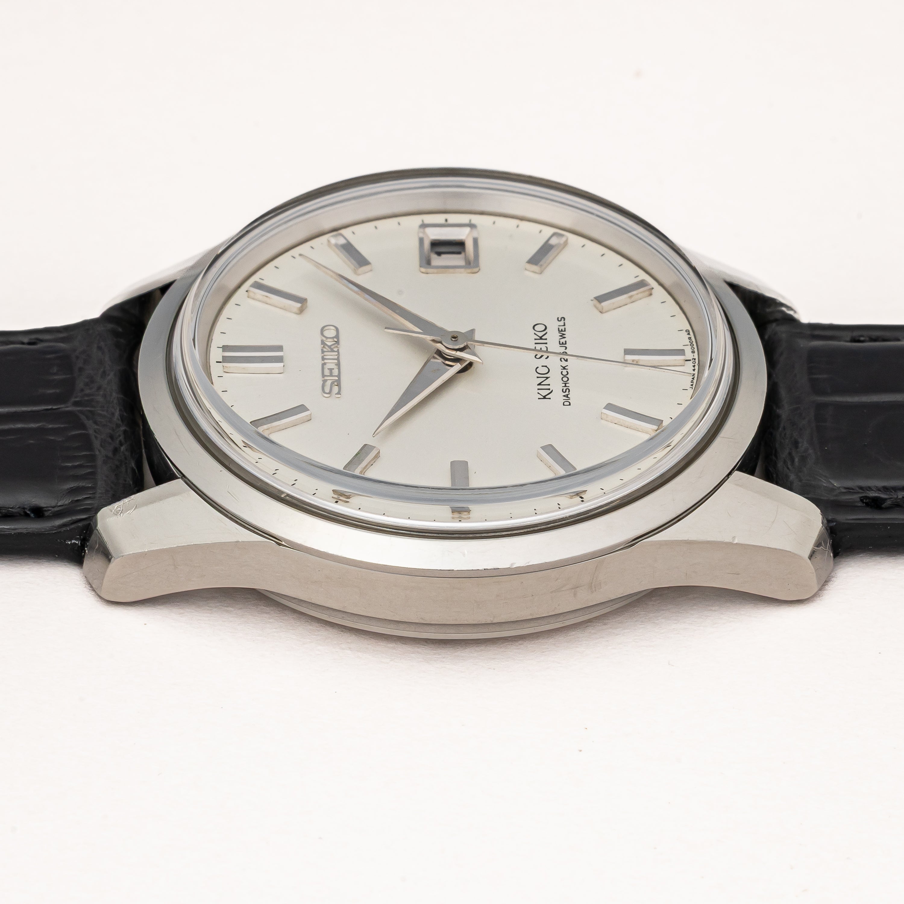 キングセイコー 1966年製 Ref.4402-8000 44KS前期型盾メダリオン シルバーダイヤル ロービート手巻き