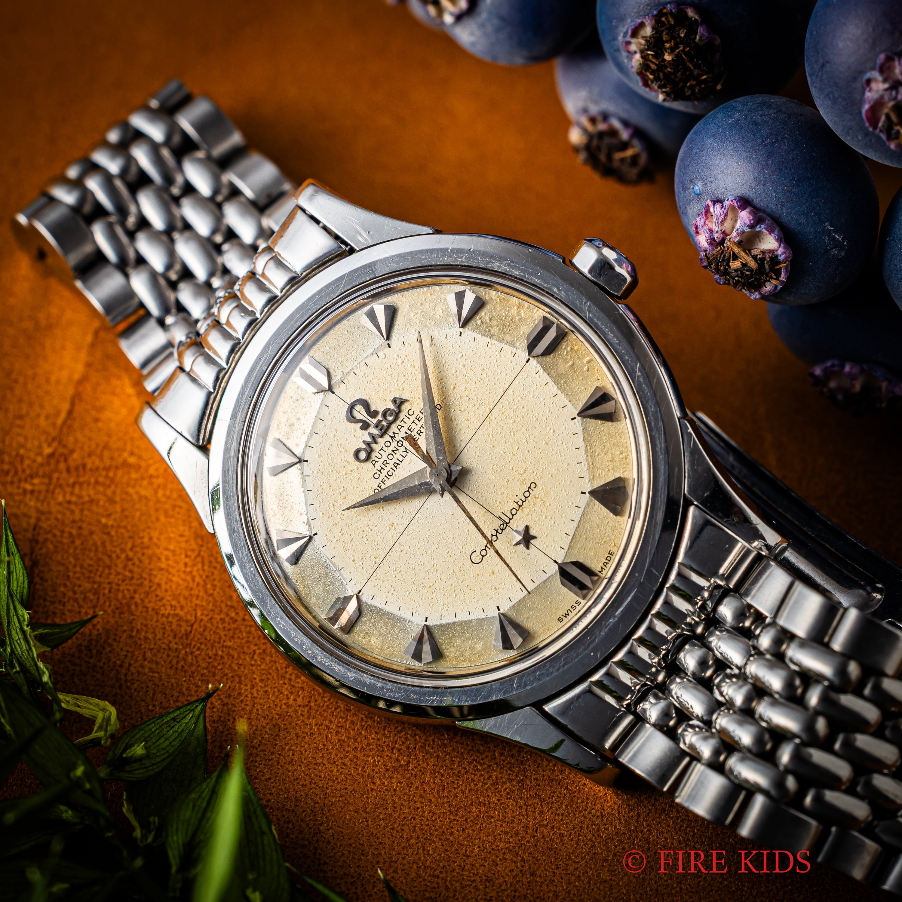 オメガ コンステレーション 12角 1958年製 ハートインデックス 全回転ローター自動巻き Cal.505