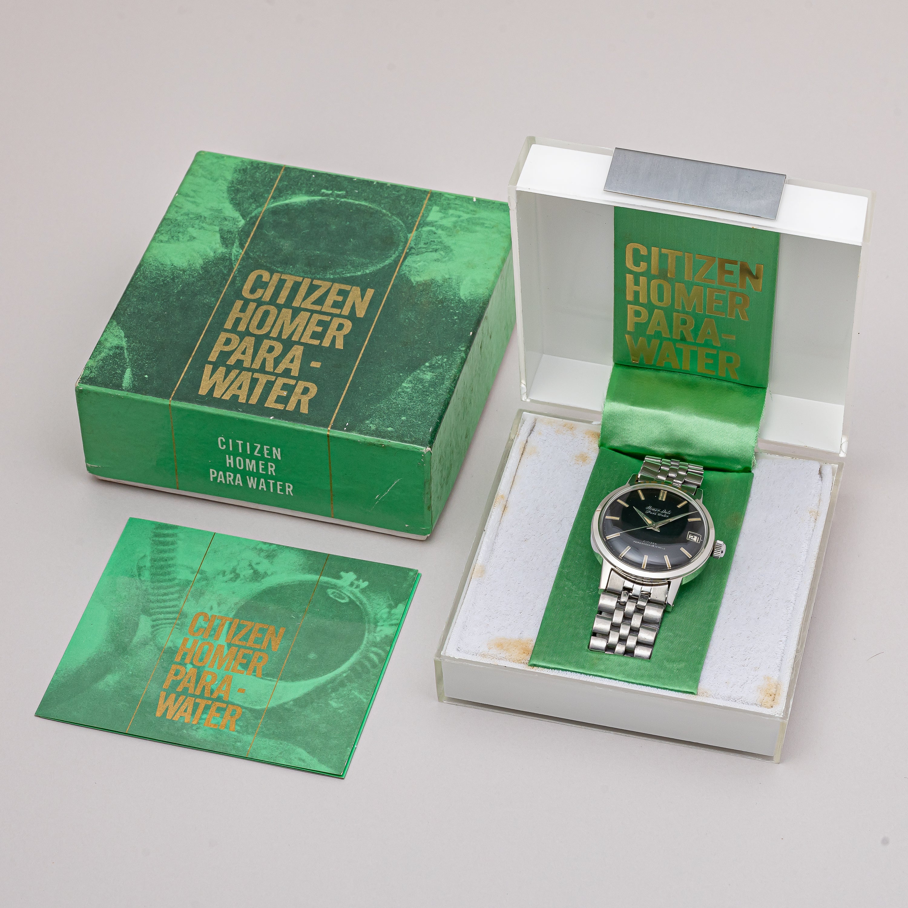 シチズン ホーマーデイト 1962年製 Ref.HD5130801 ブラックダイヤル 箱付き