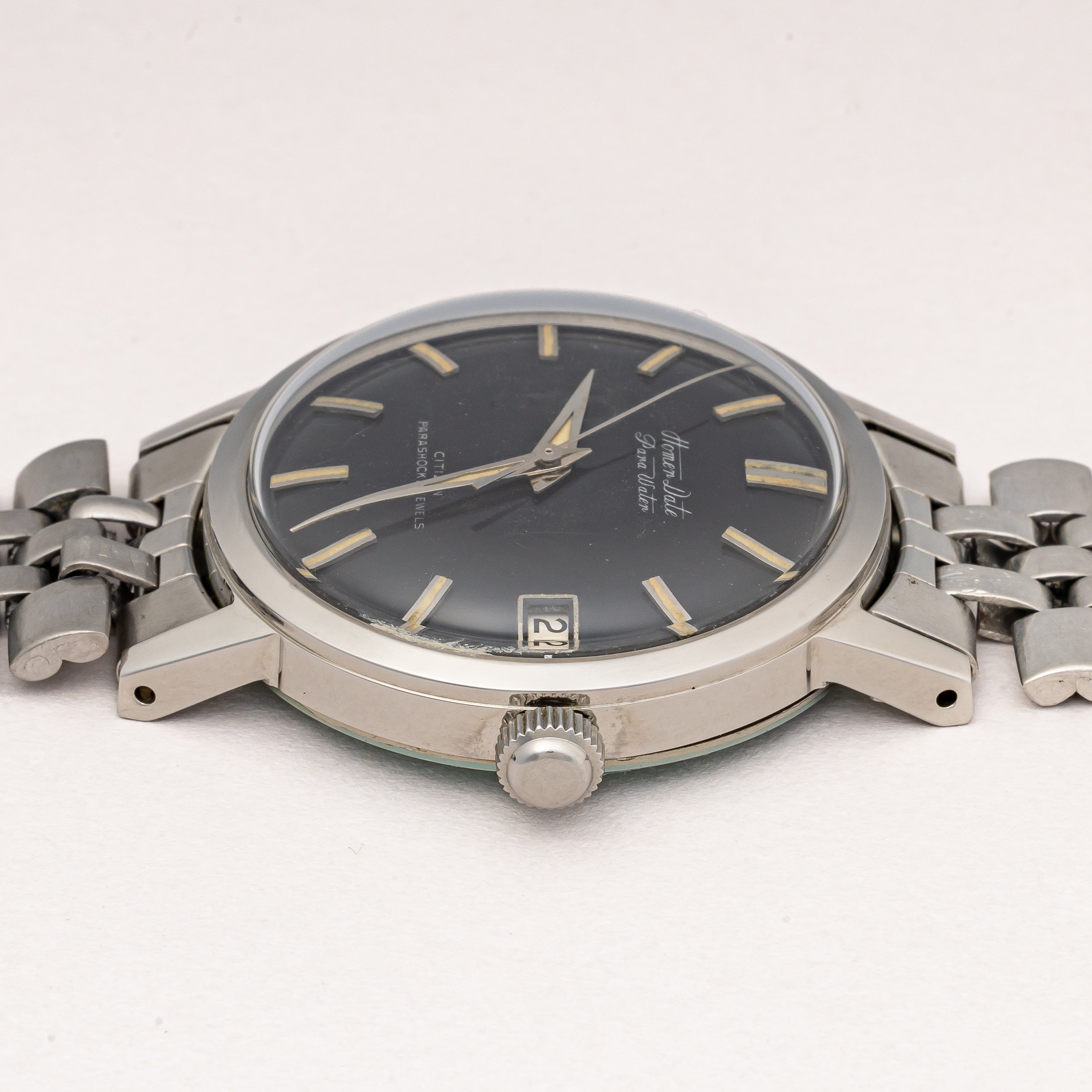 シチズン ホーマーデイト 1962年製 Ref.HD5130801 ブラックダイヤル 箱付き