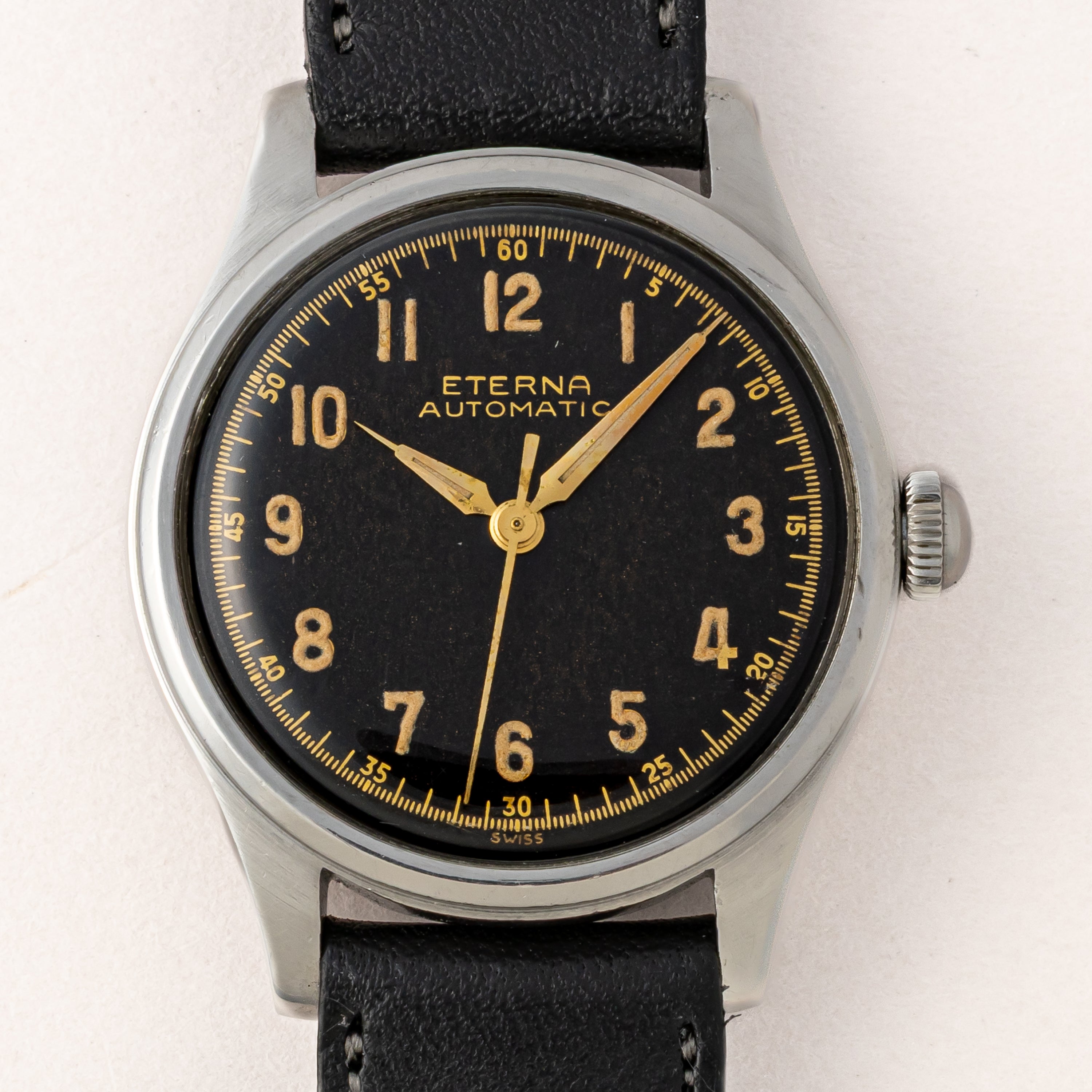 エテルナ ハーフローター ブラック 全アラビアダイヤル 1940年代