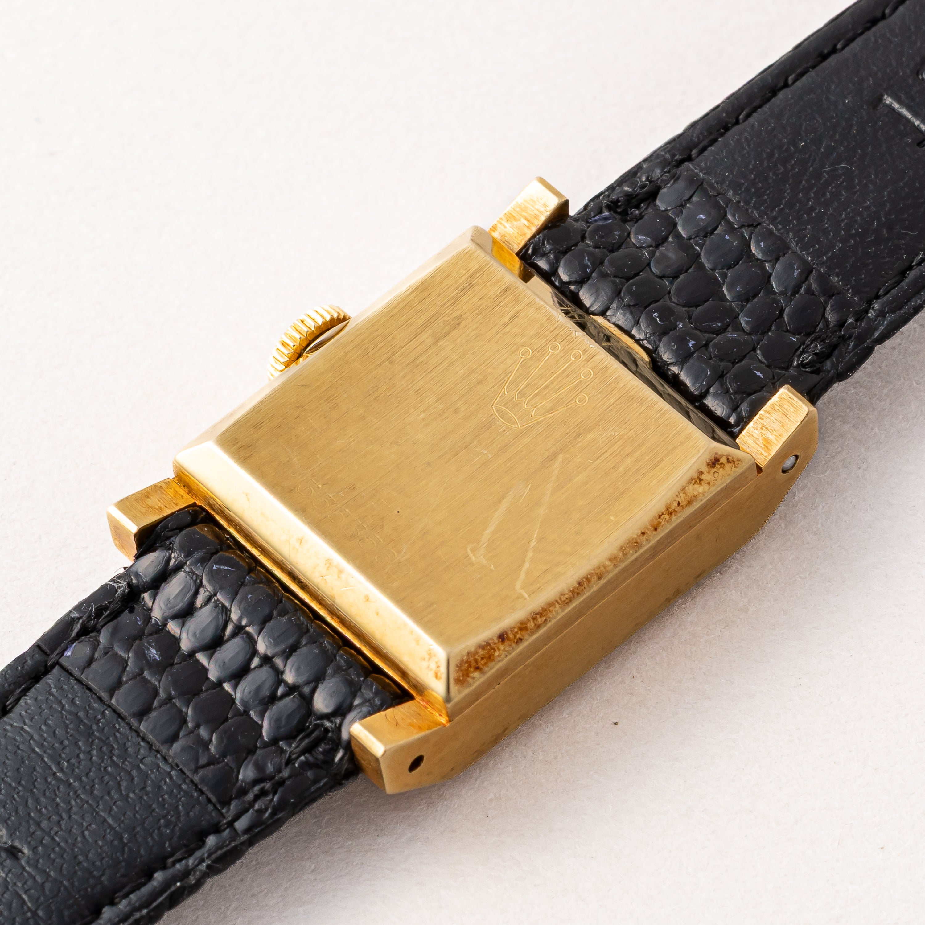 ロレックス 18金無垢スクエアケース プレシジョン レディース 純正尾錠付き 1973年製