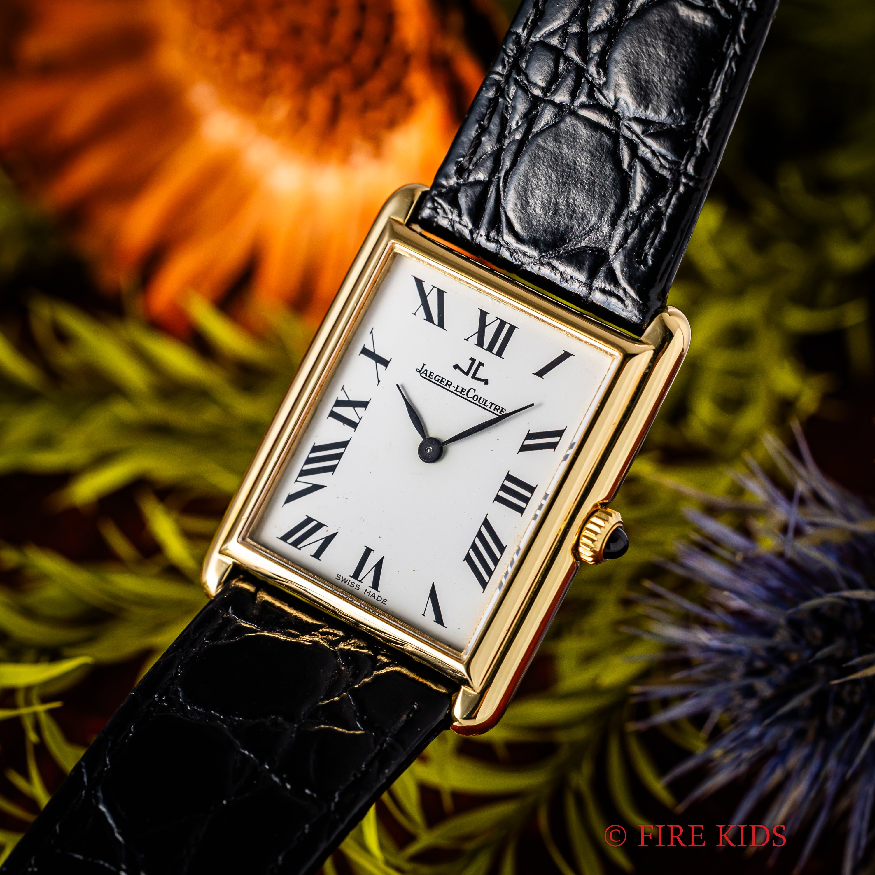 ジャガー・ルクルト 18金無垢イエローゴールド タンク型ケース 1970年代製 手巻き Cal.846